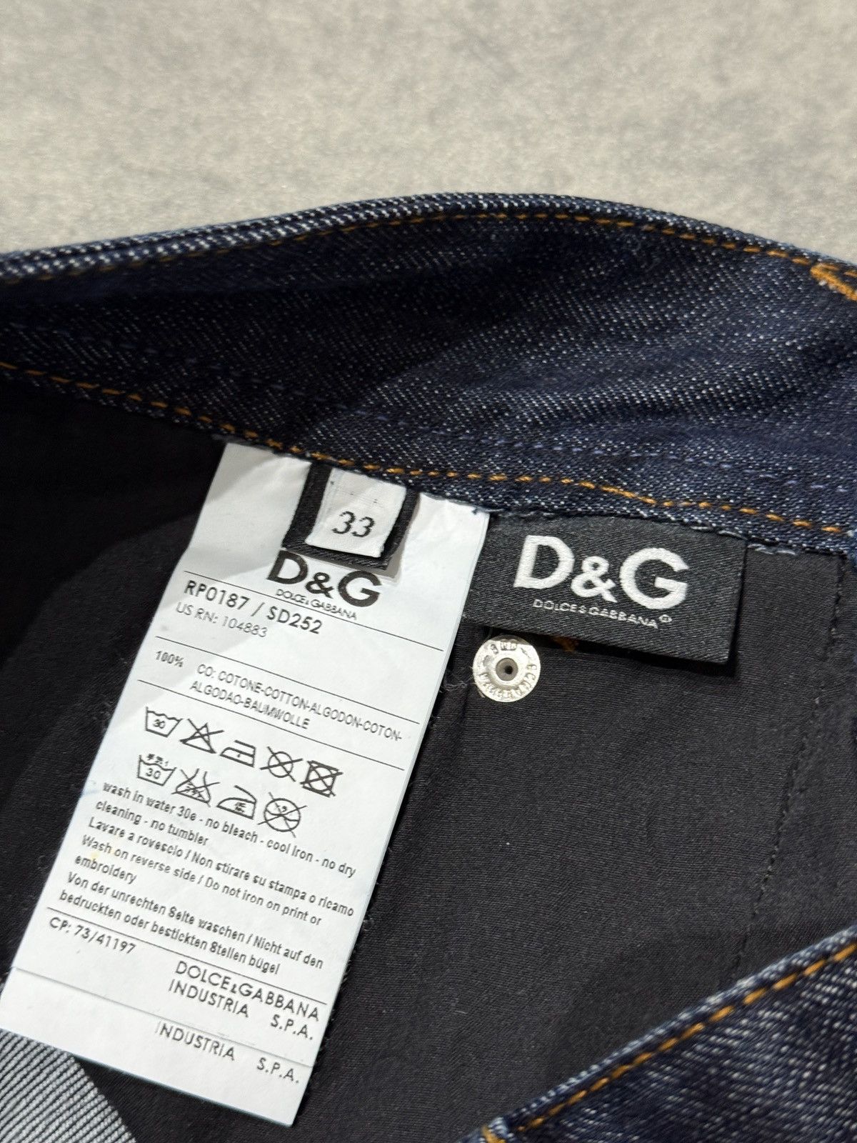 Dolce & Gabbana Blue jean dolce gabbana pants straight very tight japan Size US 33 - 9 Thumbnail