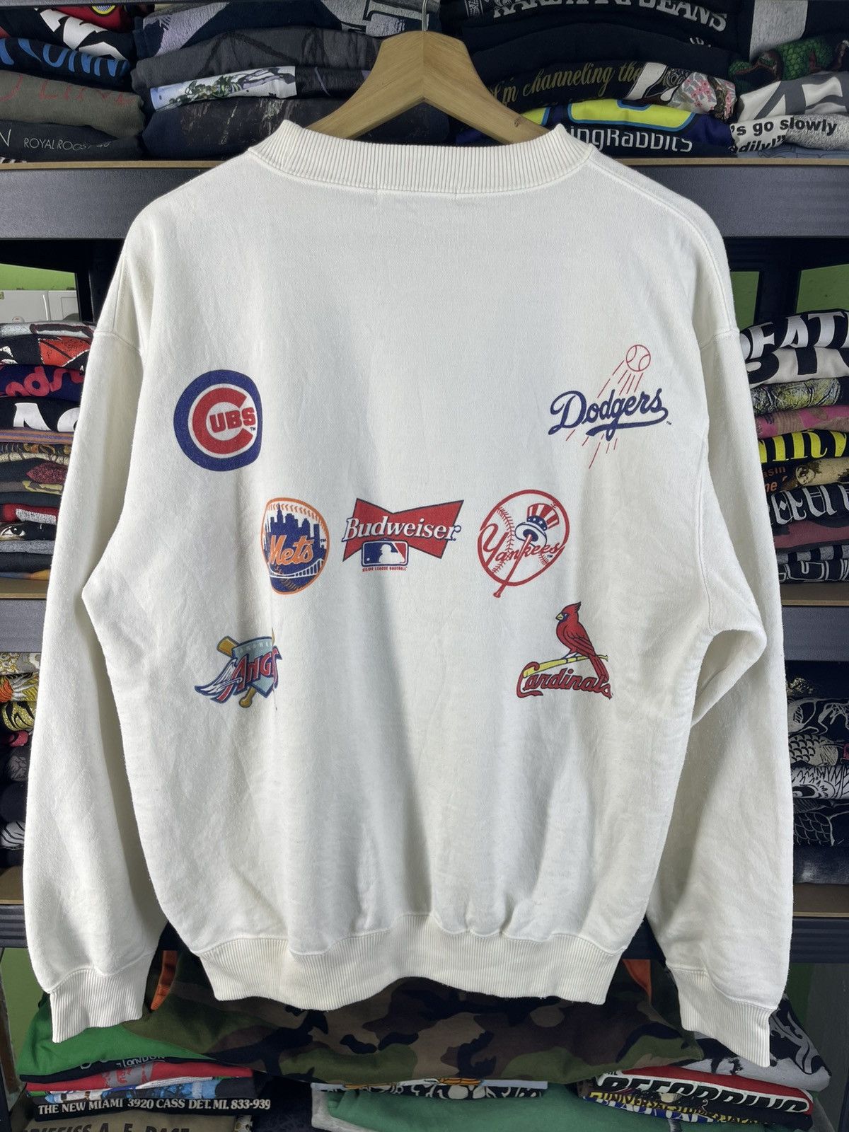 Budweiser Vintage 90's Budweiser Baseball Team MLB Sponsor Sweatshirt Size US L / EU 52-54 / 3 - 1 Thumbnail