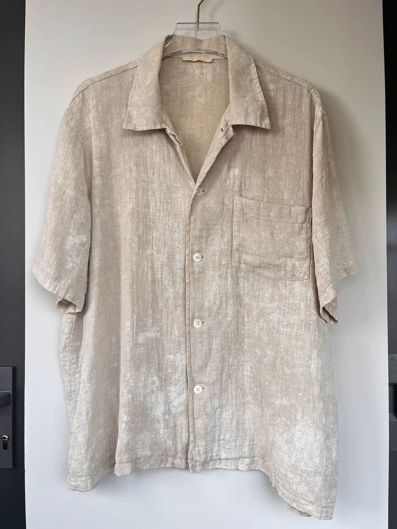 our legacy Box Shirt cotton and linen blend coating to make