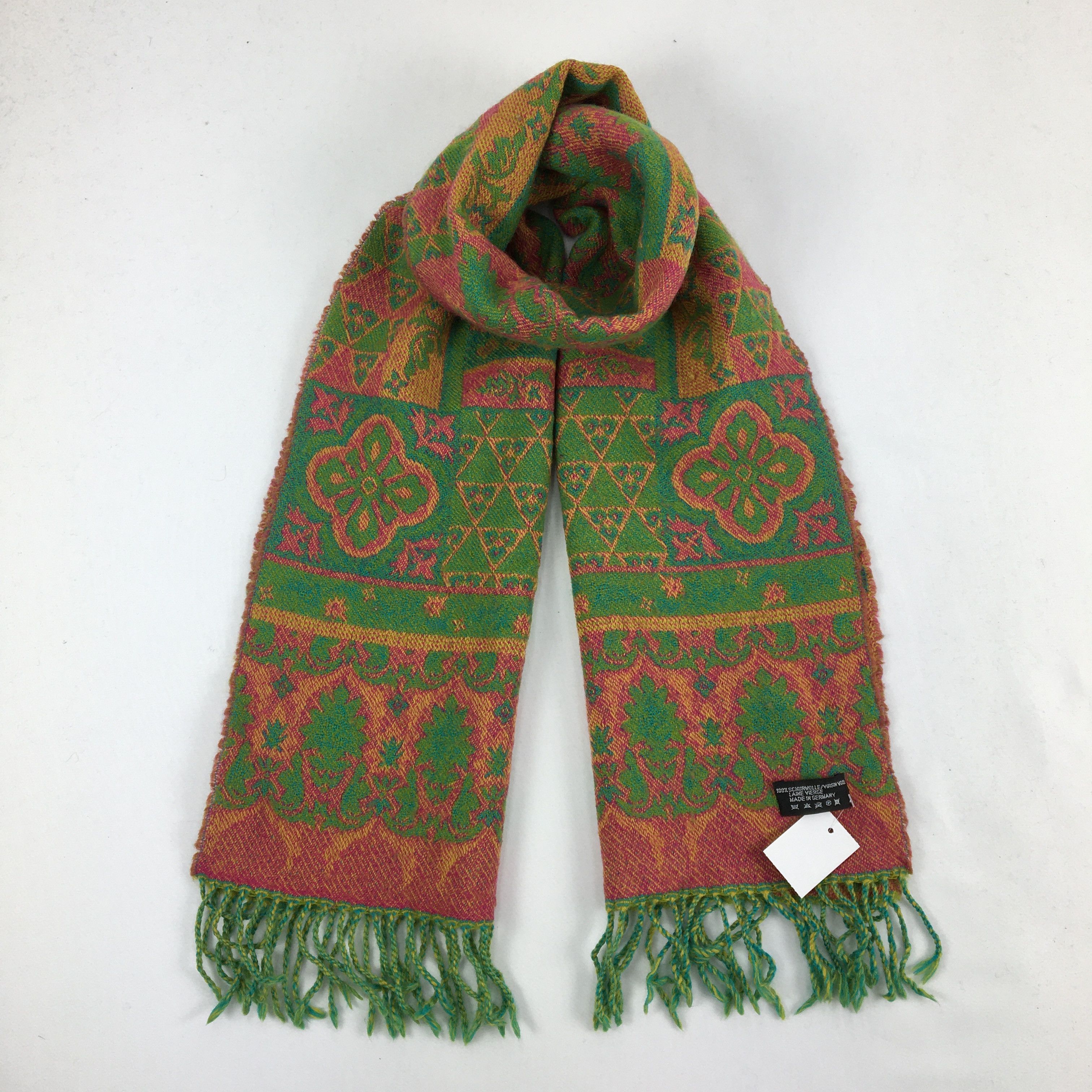 Japanese Brand × Vintage Vintage Multicolour Scarf Muffler Wool Cashmere Scarves Size ONE SIZE - 1 Thumbnail