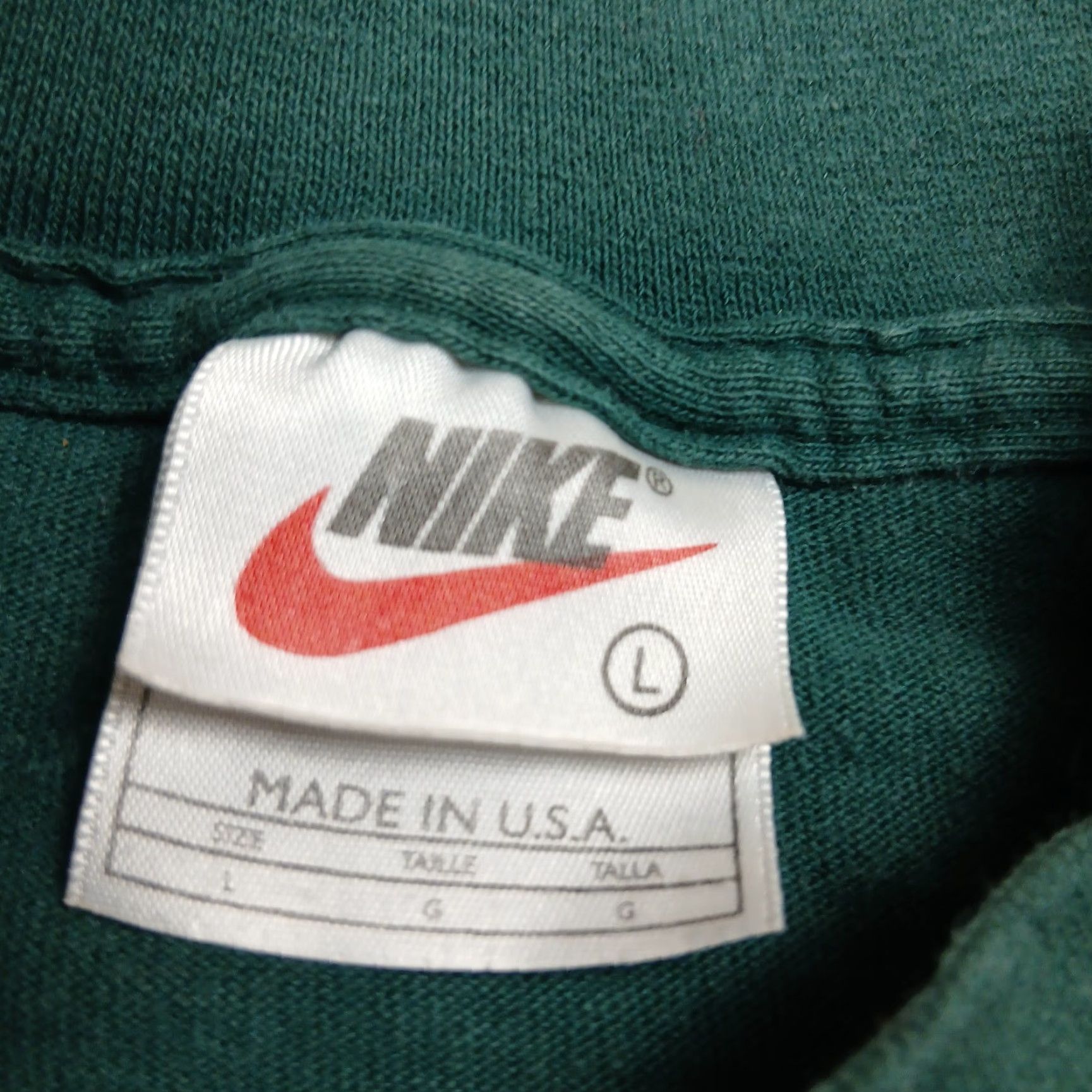 Nike VINTAGE Nike Mock Neck Shirt Mens Large Green Made In USA White Tag 90s Size US L / EU 52-54 / 3 - 4 Thumbnail