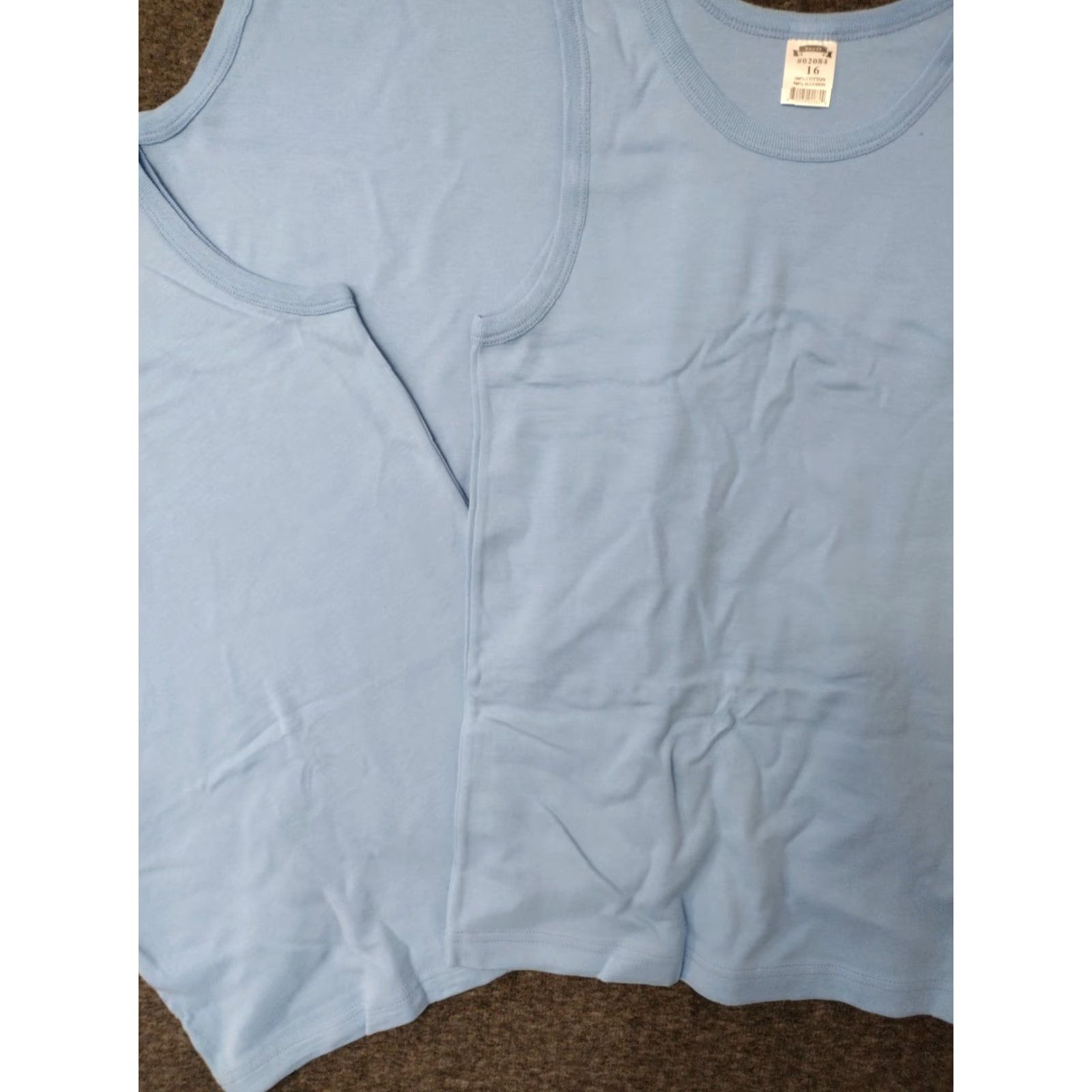 Superga Super Tank Top Women’s Blue 100% Cotton Sleeveless 3-Pack Size 16 Shirt Adult Regular Blue Solid 100% Cotton Tank 90s Classic Mens*/Womens Size XXL / US 16-18 / IT 52-54 - 7 Thumbnail