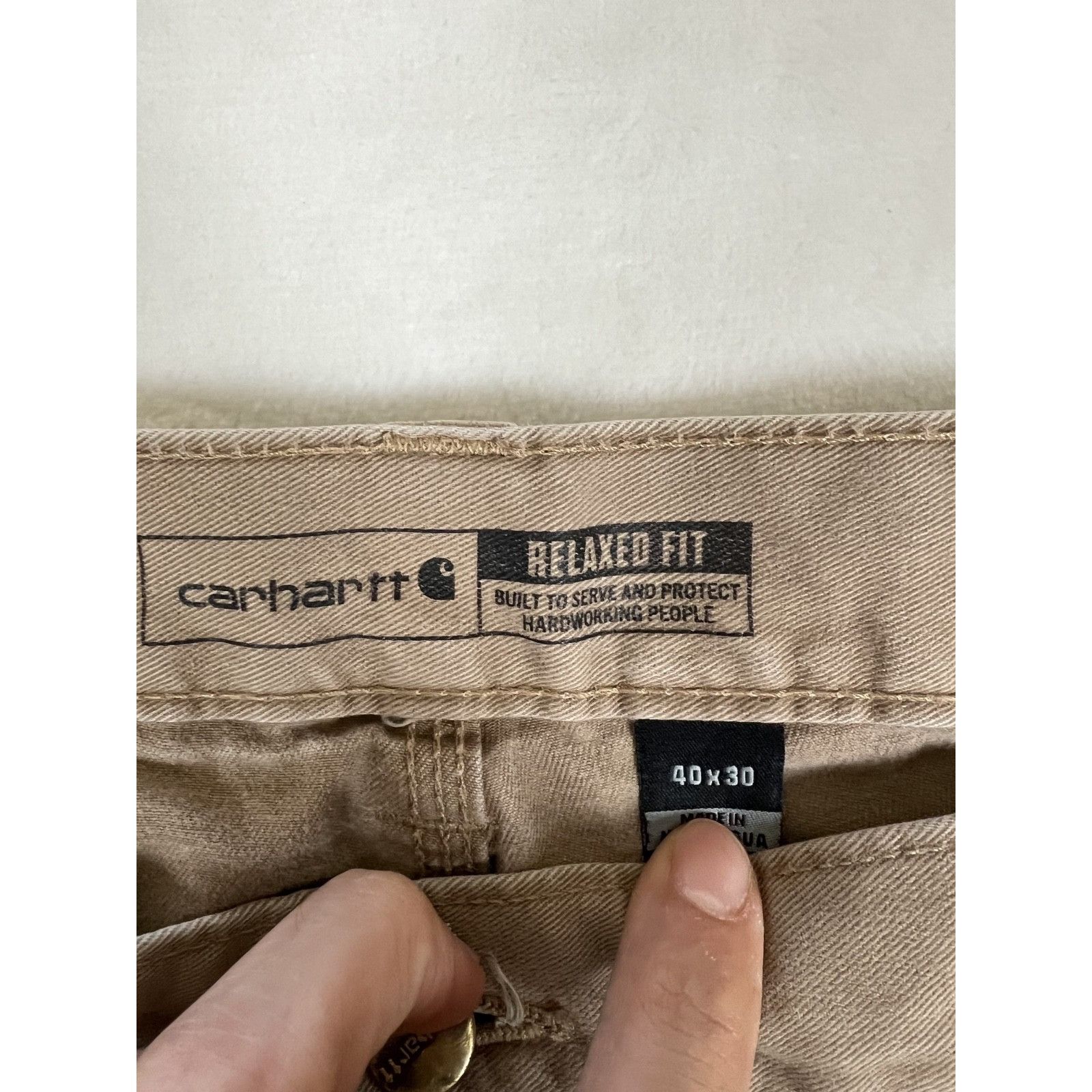 Carhartt Carhartt Work Pants B324 DKH 38×30 Relaxed Fit Distressed Kh Size US 38 / EU 54 - 5 Thumbnail