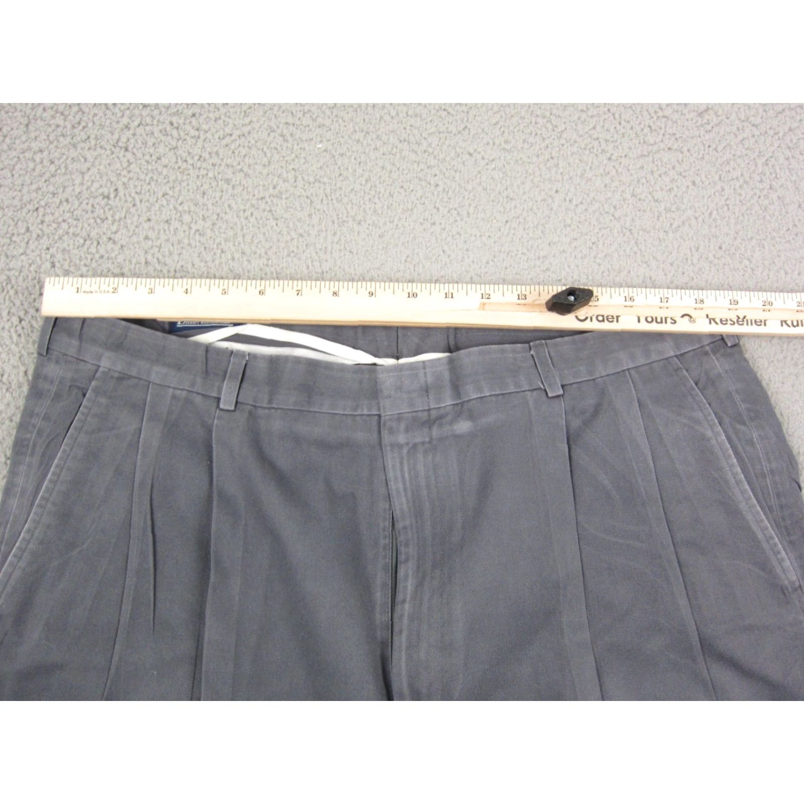 Lands' End VINTAGE Lands' End Pants Mens 40Lx35 Gray Cotton Pleated Dress Pants Straight Leg Regular Front Zip Button Waist 40 Inseam 35 Lacework? Size US 40 / EU 56 - 6 Thumbnail