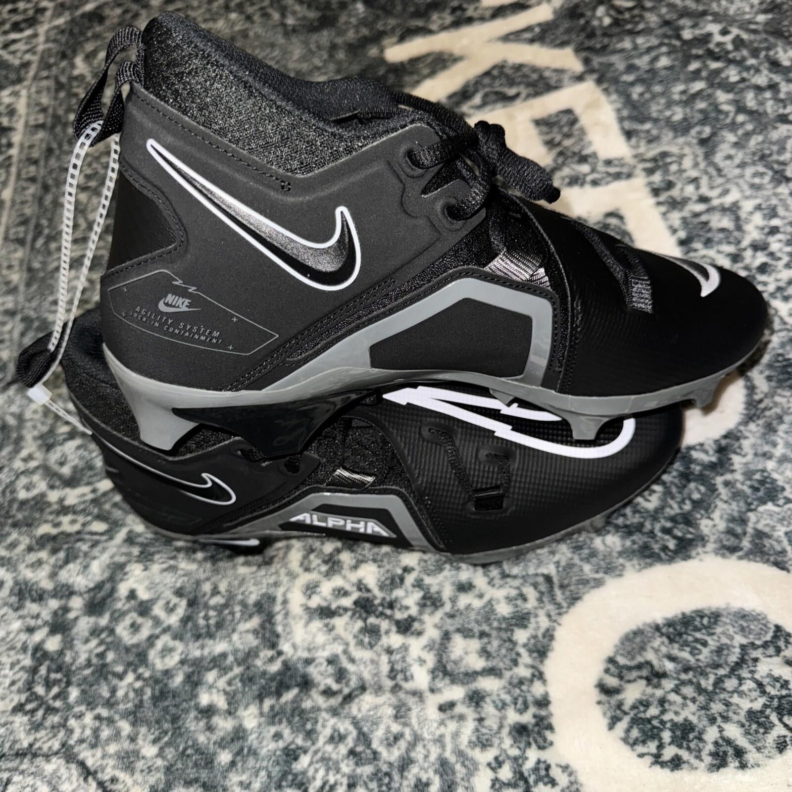 Nike Nike Men's Alpha Menace Pro 3 Football Cleats Size 10 Black Size ONE SIZE - 5 Thumbnail