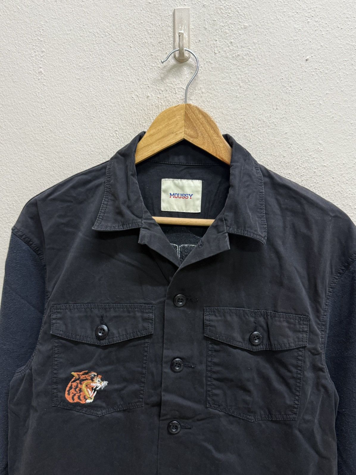 MOUSSY Moussy shirt jacket mixed material with tiger embroidered Size S / US 4 / IT 40 - 18 Thumbnail