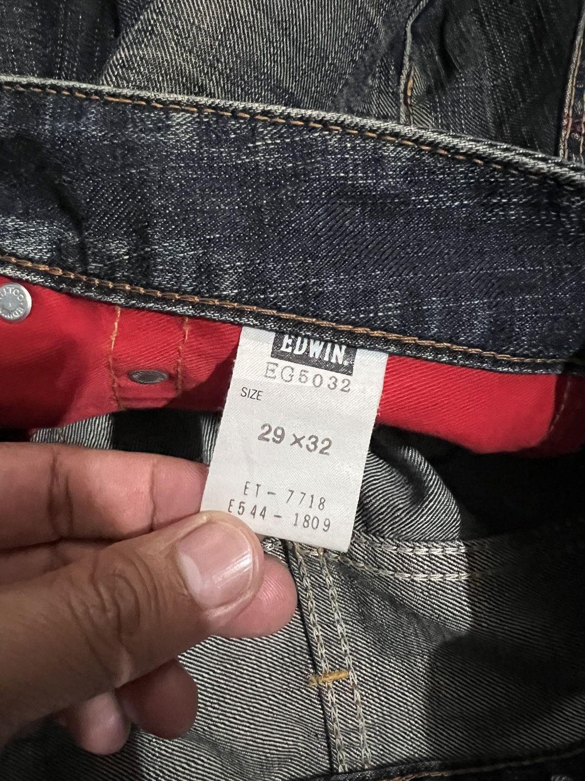 Edwin × Japanese Brand FLARE 90’S EDWIN 503 BLUE TRIP DISTRESS JEANS Size US 31 - 24 Thumbnail
