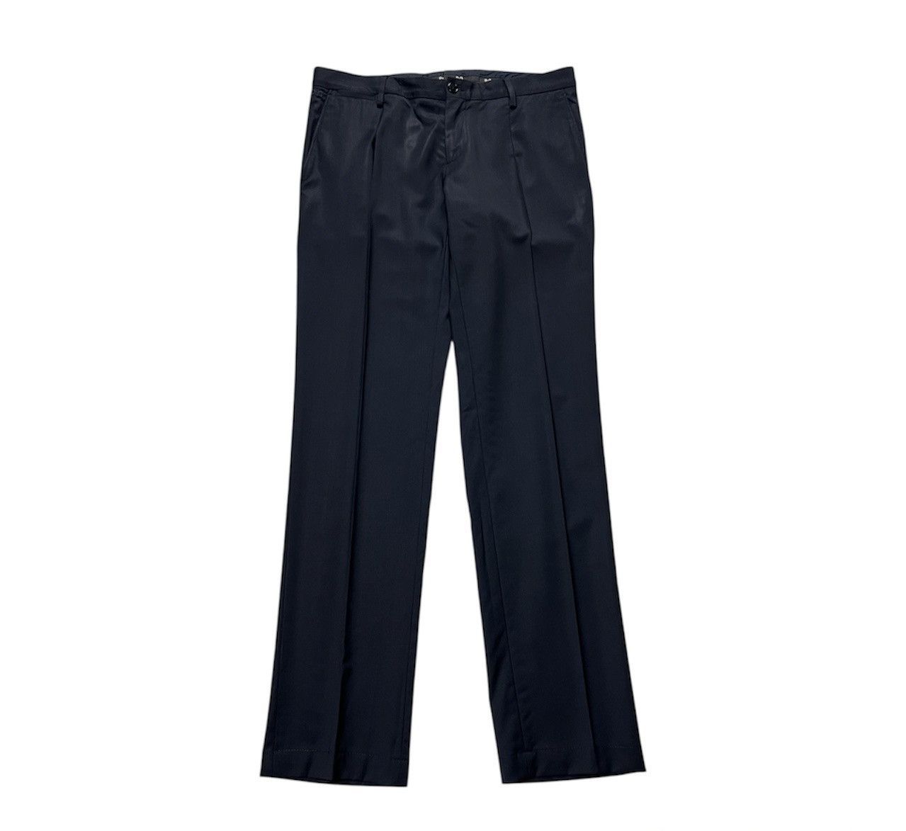 Dolce & Gabbana Dolce&Gabbana classic wool dark navy creased old money pants Size US 32 / EU 48 - 1 Thumbnail