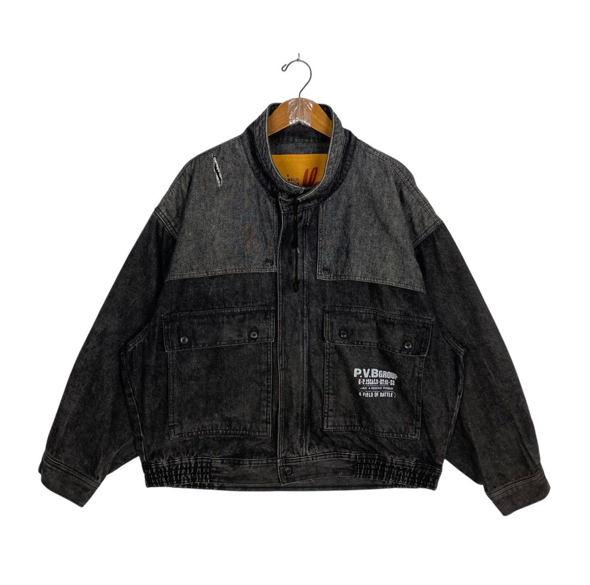 Japanese Brand × Vintage Vtg Casablanca Rally Halb Wallis Denim Stoned Washed Jacket Size US L / EU 52-54 / 3 - 2 Thumbnail