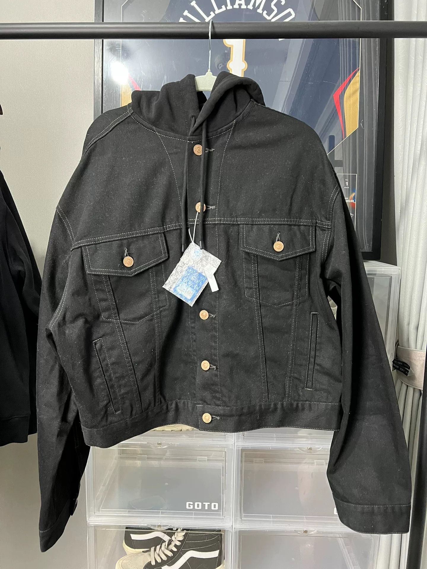 Balenciaga Balenciaga Denim Hooded Jacket Size US XXS / EU 40 - 1 Thumbnail