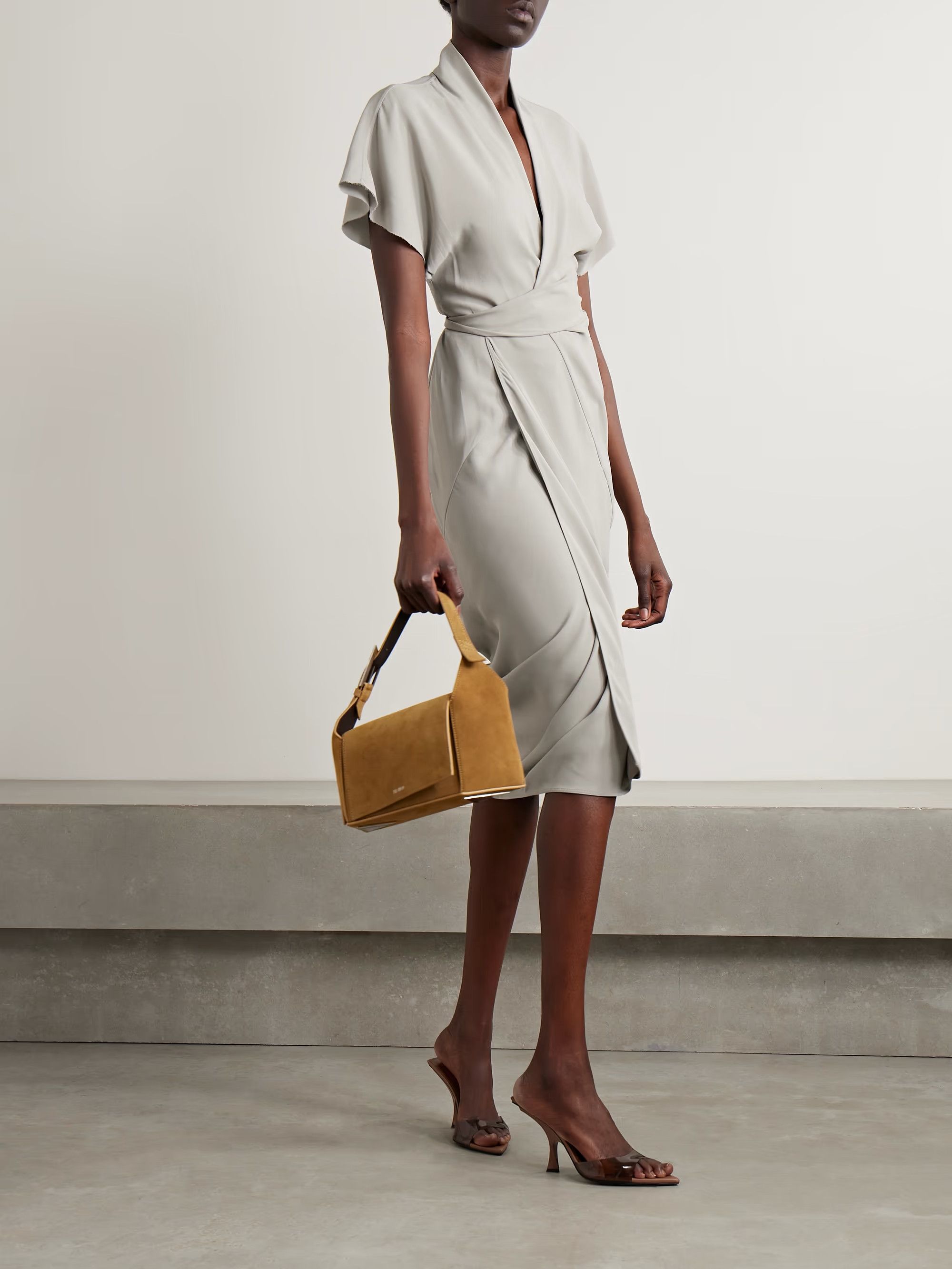 o1y0126 Midi Dress in Light Gray