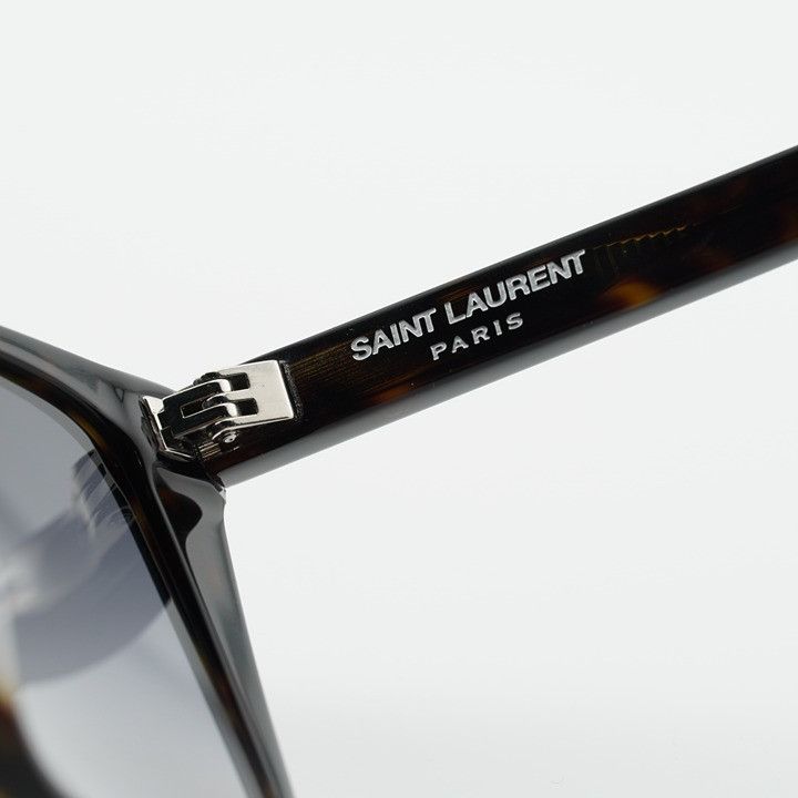 Saint Laurent Paris Saint Laurent SL1F 003 Sunglasses Dark Havana Square Frame Size ONE SIZE - 7 Thumbnail