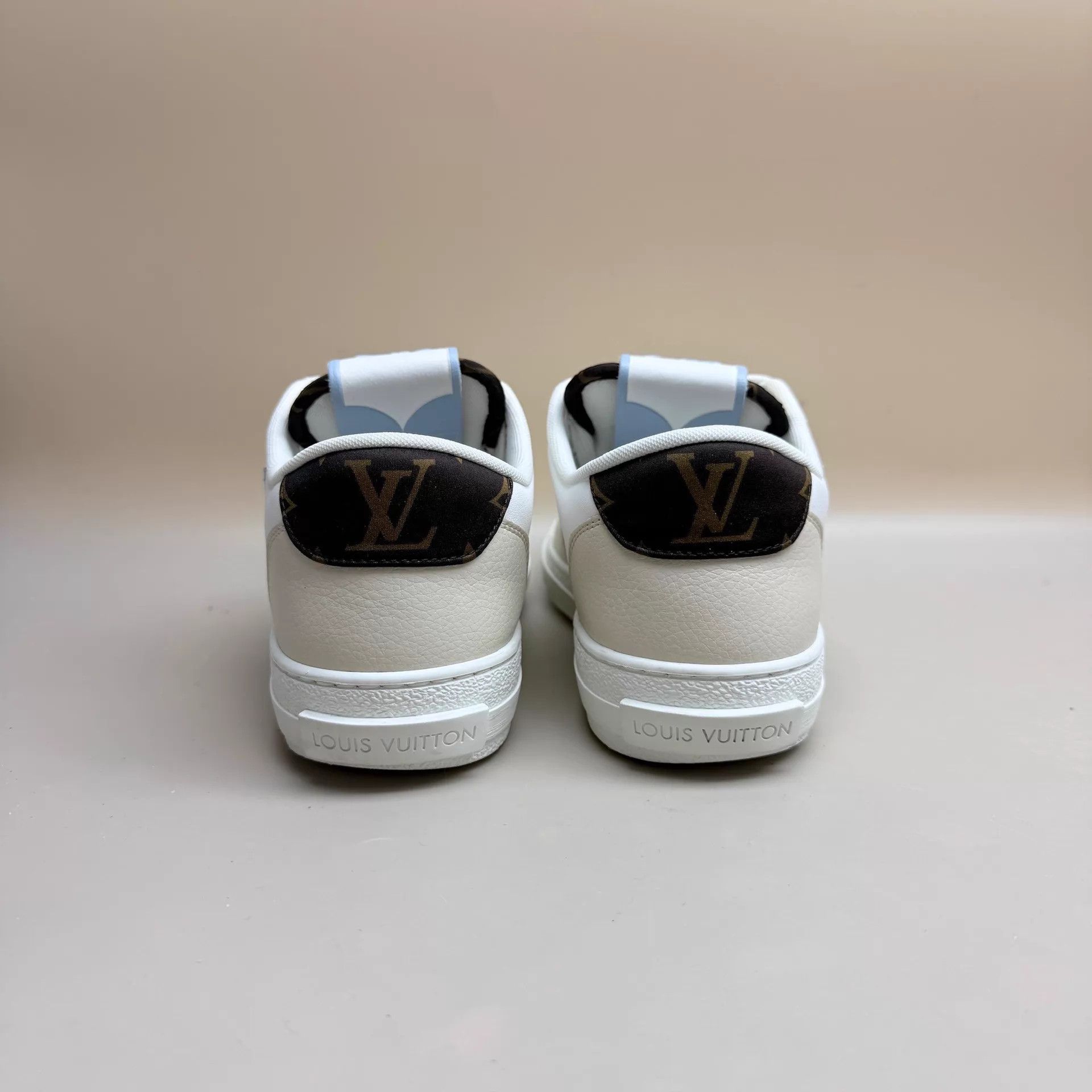Louis Vuitton LV Charlie White Blue Logo Sneakers 37 95 New Size US 6.5 / IT 36.5 - 3 Thumbnail
