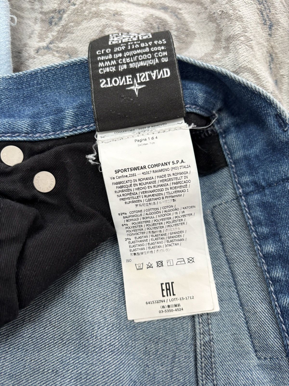 Stone Island Blue Light Wash Stone Island Jeans Size 31W Size 34L 31x34 Size US 31 - 6 Thumbnail