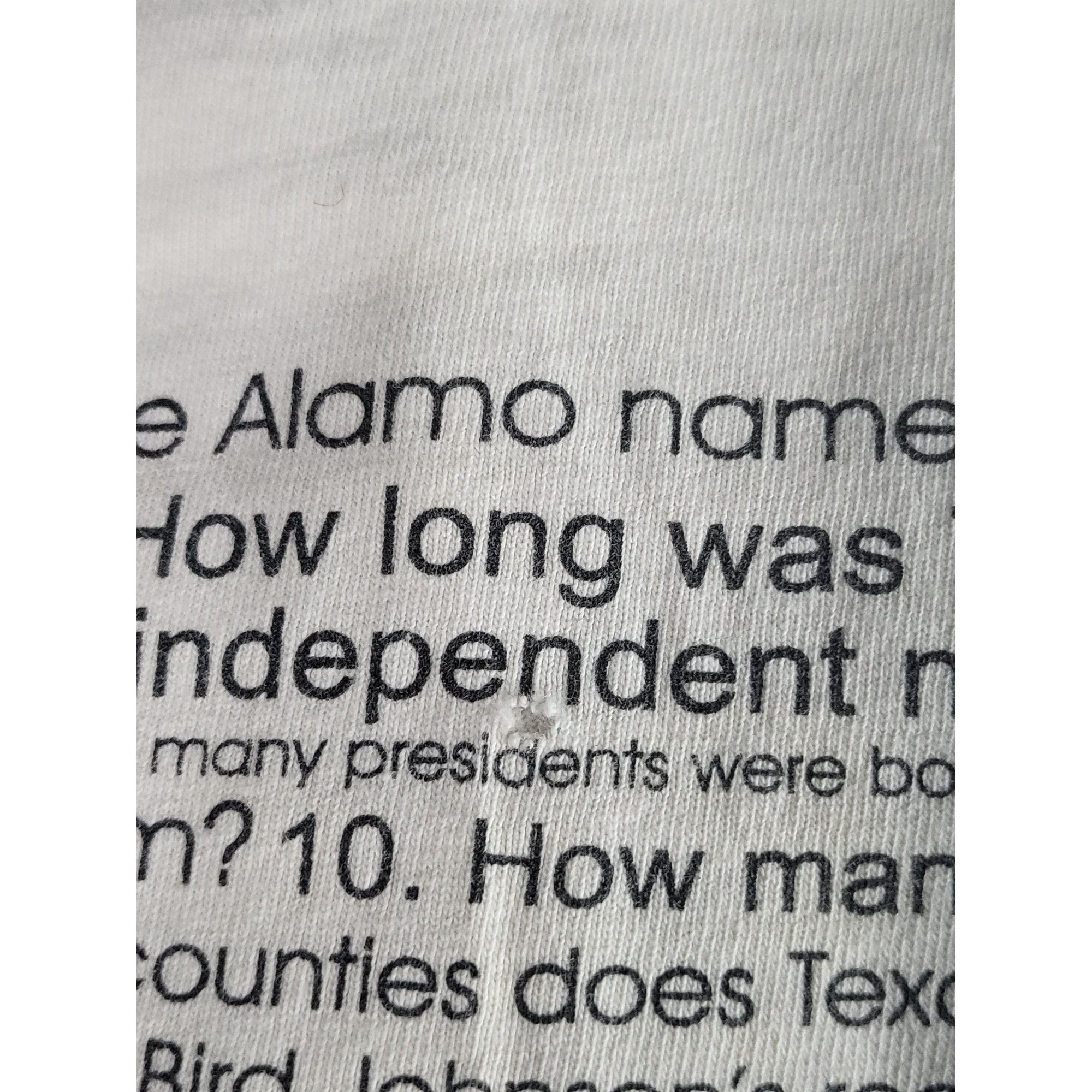 Vintage Vintage Texas Trivia Y2K Tshirt Men Sz L Double Sided White Size L / US 10 / IT 46 - 9 Thumbnail