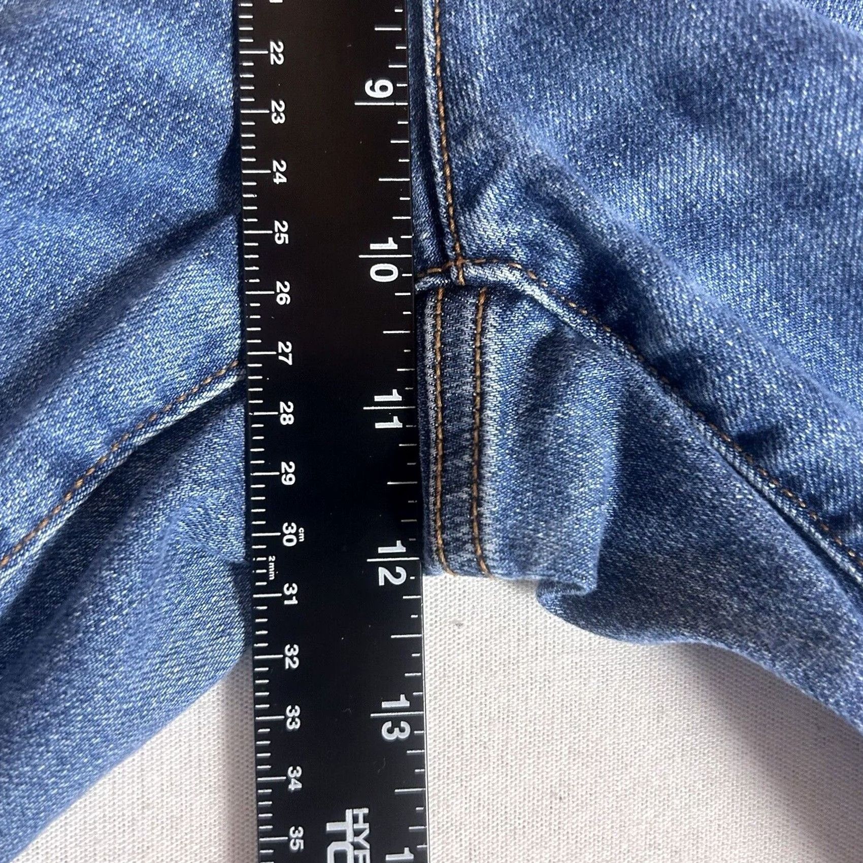 Lands' End Lands' End Mid Rise Curvy Skinny Jeans Womens Size 6 Medium Wash Denim Blue Jeans Size 28" / US 6 / IT 42 - 7 Thumbnail