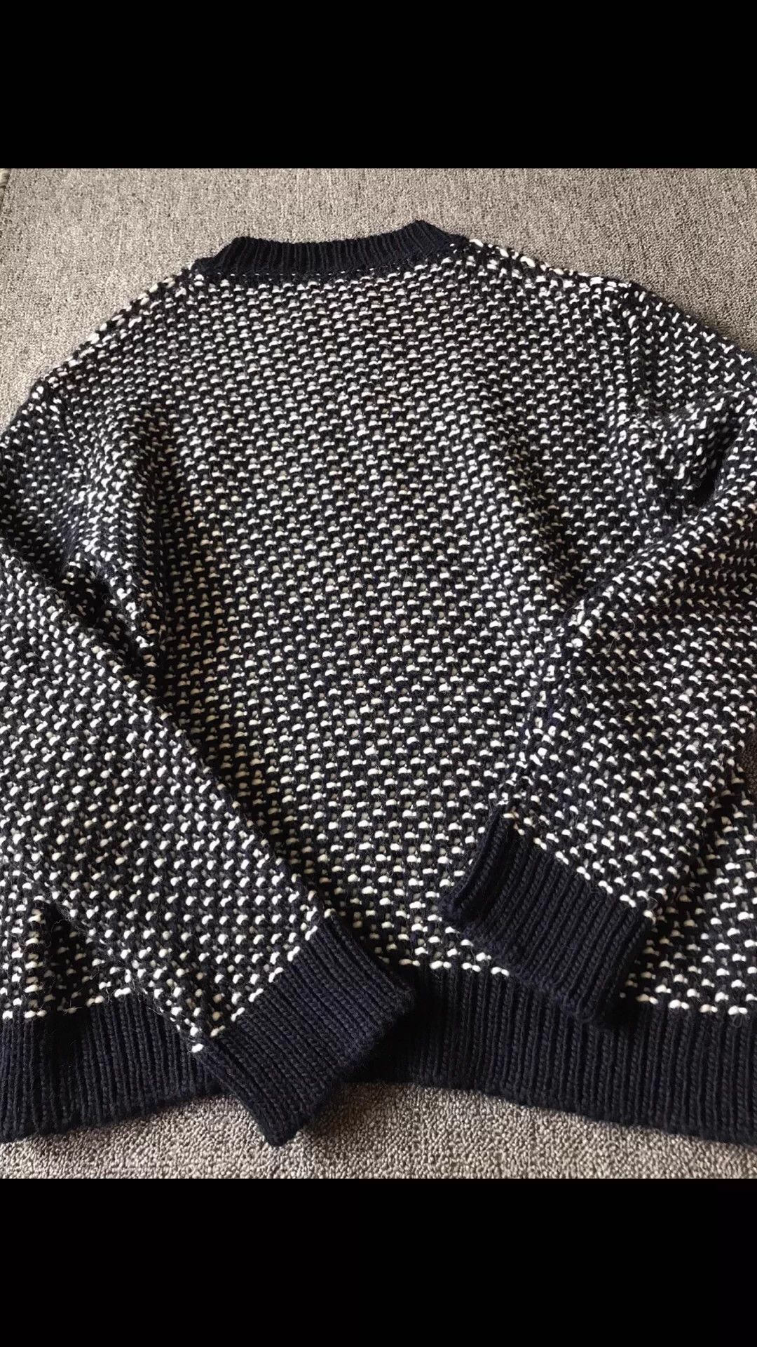 Balmain BALMAIN 50 Navy Wool-Alpaca Blend Thick Sweater Size US M / EU 48-50 / 2 - 5 Thumbnail