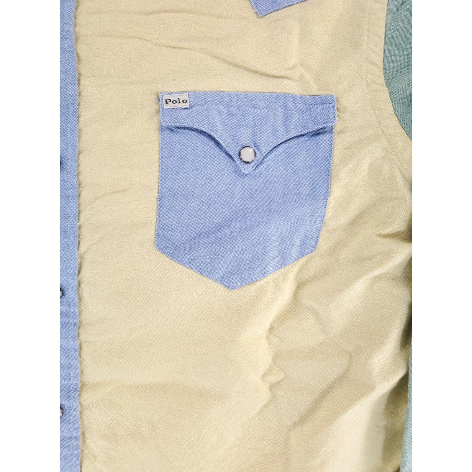 Polo Ralph Lauren **Polo Ralph Lauren Mens XXXL Color Block Pearl Snap Shirt** User: **Polo Ralph Lauren Mens XXXL Color Block Pearl Snap Shirt** Size US XXL / EU 58 / 5 - 2 Thumbnail