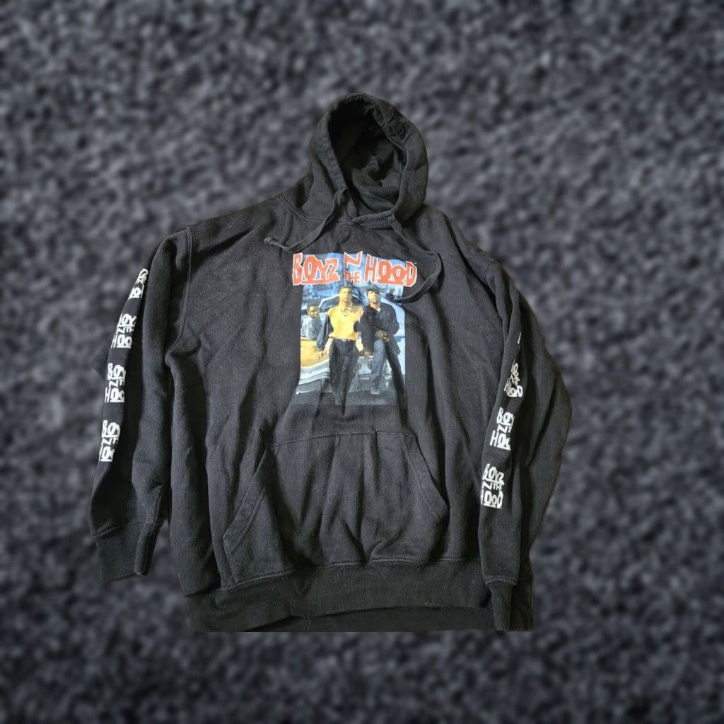 Vintage Boyz N The Hood Mens Pullover Hoodie Sweatshirt Black Hip Hop Distressed L Size US L / EU 52-54 / 3 - 1 Thumbnail