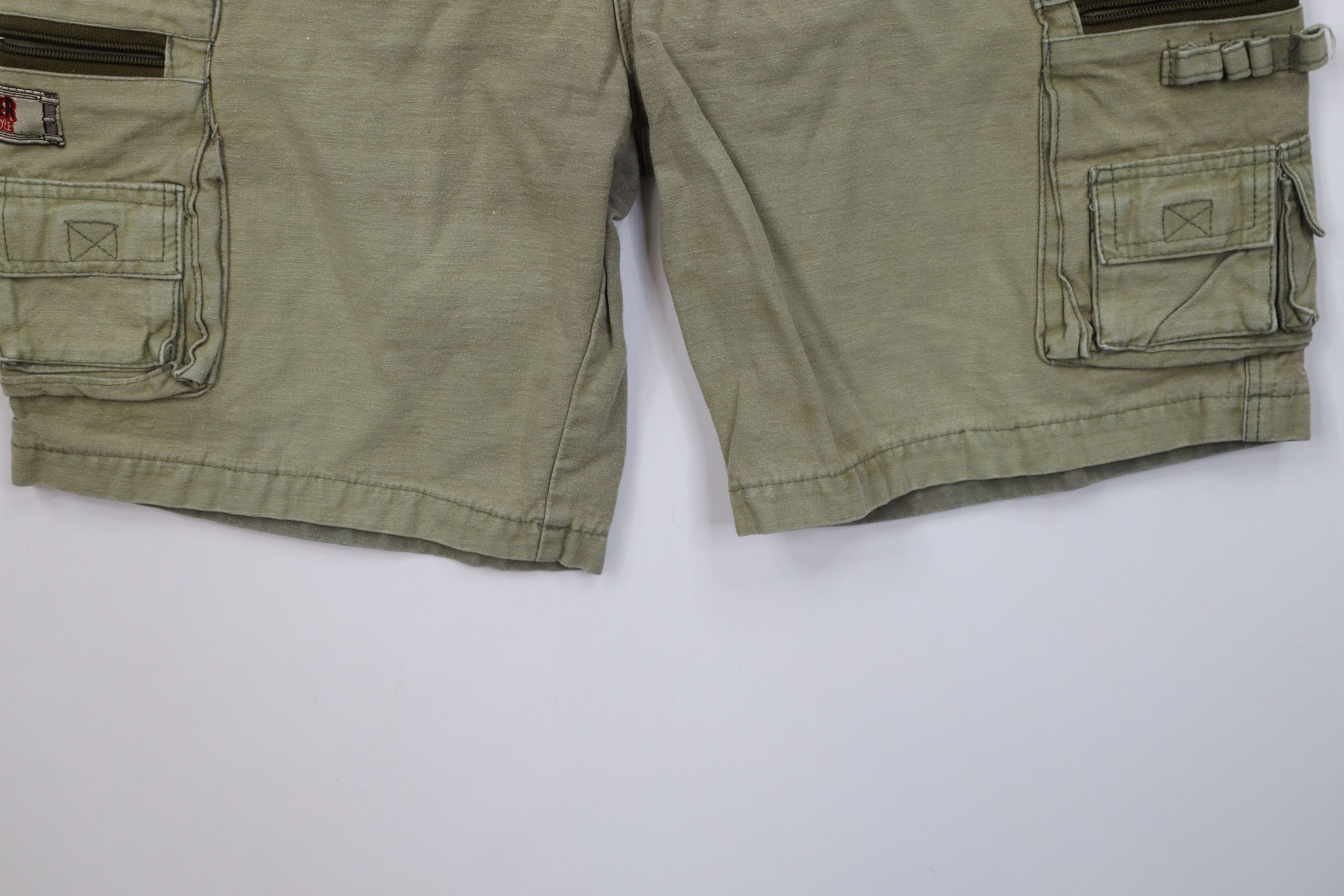 Vintage Vintage 90s Y2K Streetwear Cargo Shorts Skateboard Green Size US 32 / EU 48 - 4 Thumbnail
