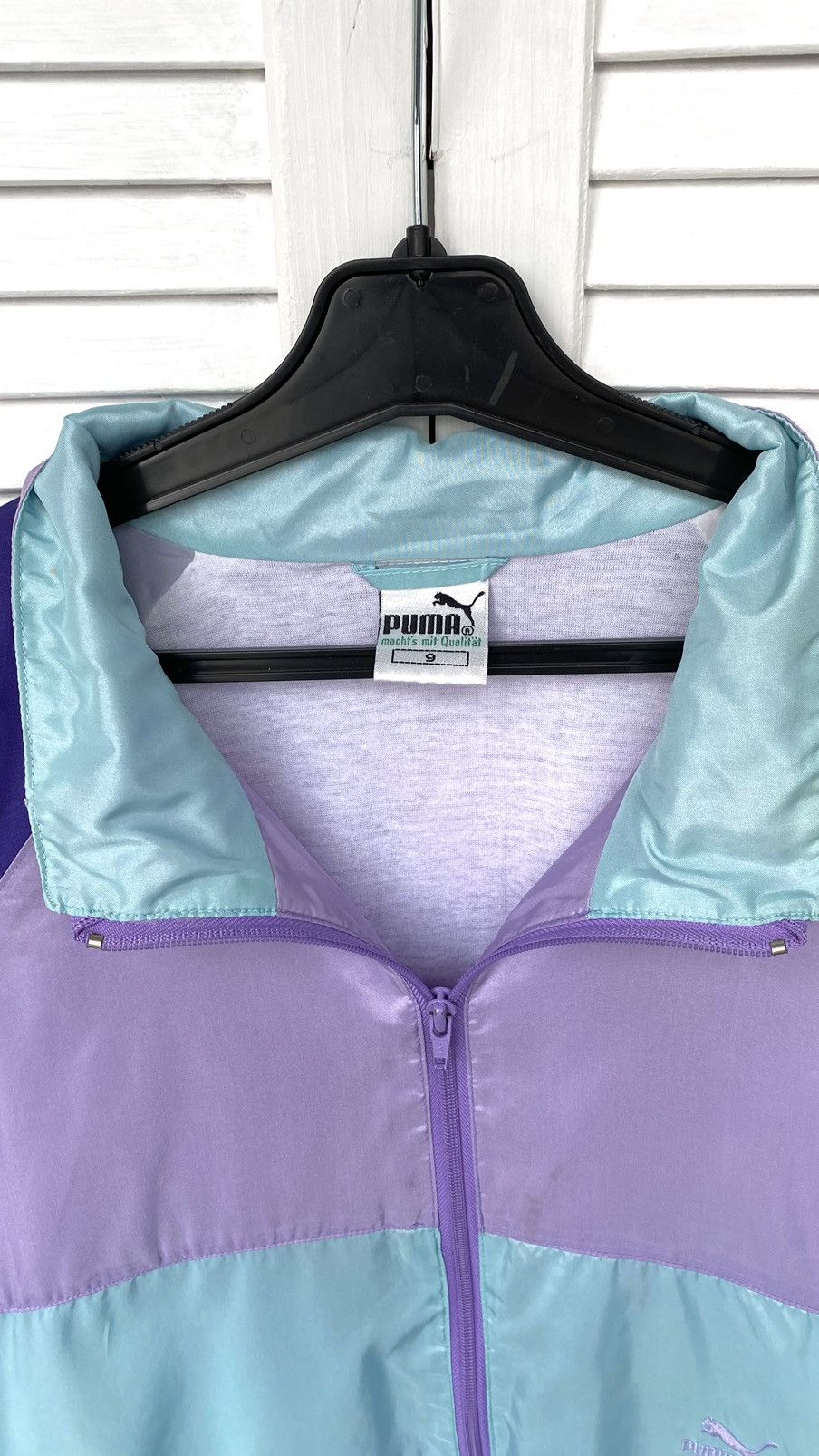 Puma × Vintage Vintage Puma Track Retro Jacket 90s 80s Light Purple Size US XL / EU 56 / 4 - 6 Thumbnail