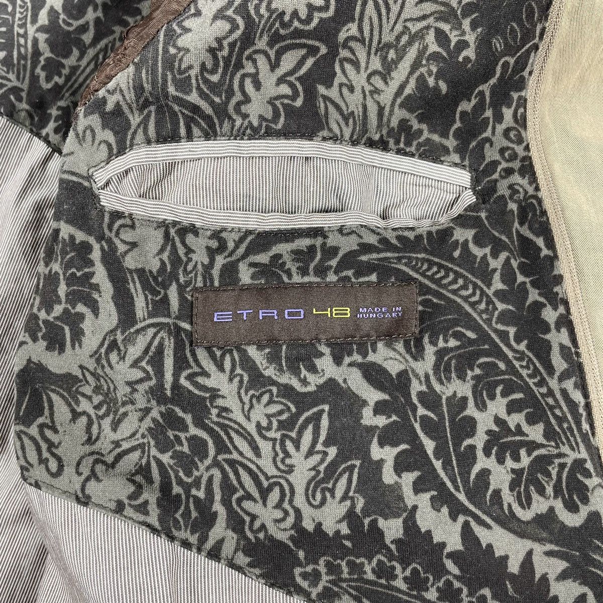 Etro ETRO Archives Zip Button Leather Cotton Beige/Brown Jacket Size US M / EU 48-50 / 2 - 9 Thumbnail