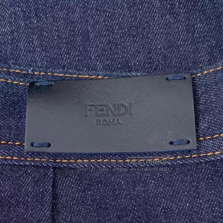 Fendi Fendi Dark Blue Cotton Denim Wide Leg Pants Size 27" / US 4 / IT 40 - 5 Thumbnail