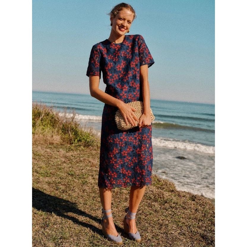 Other Tuckernuck POMANDER Place Midnight Floral Seraphina Dress L Size L / US 10 / IT 46 - 1 Thumbnail