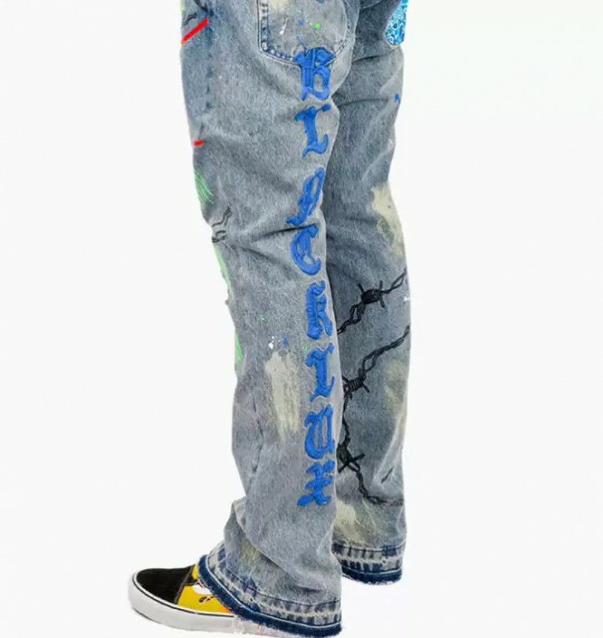 EVAE MOB X BLACK LUX PAINTING DENIM PANTS