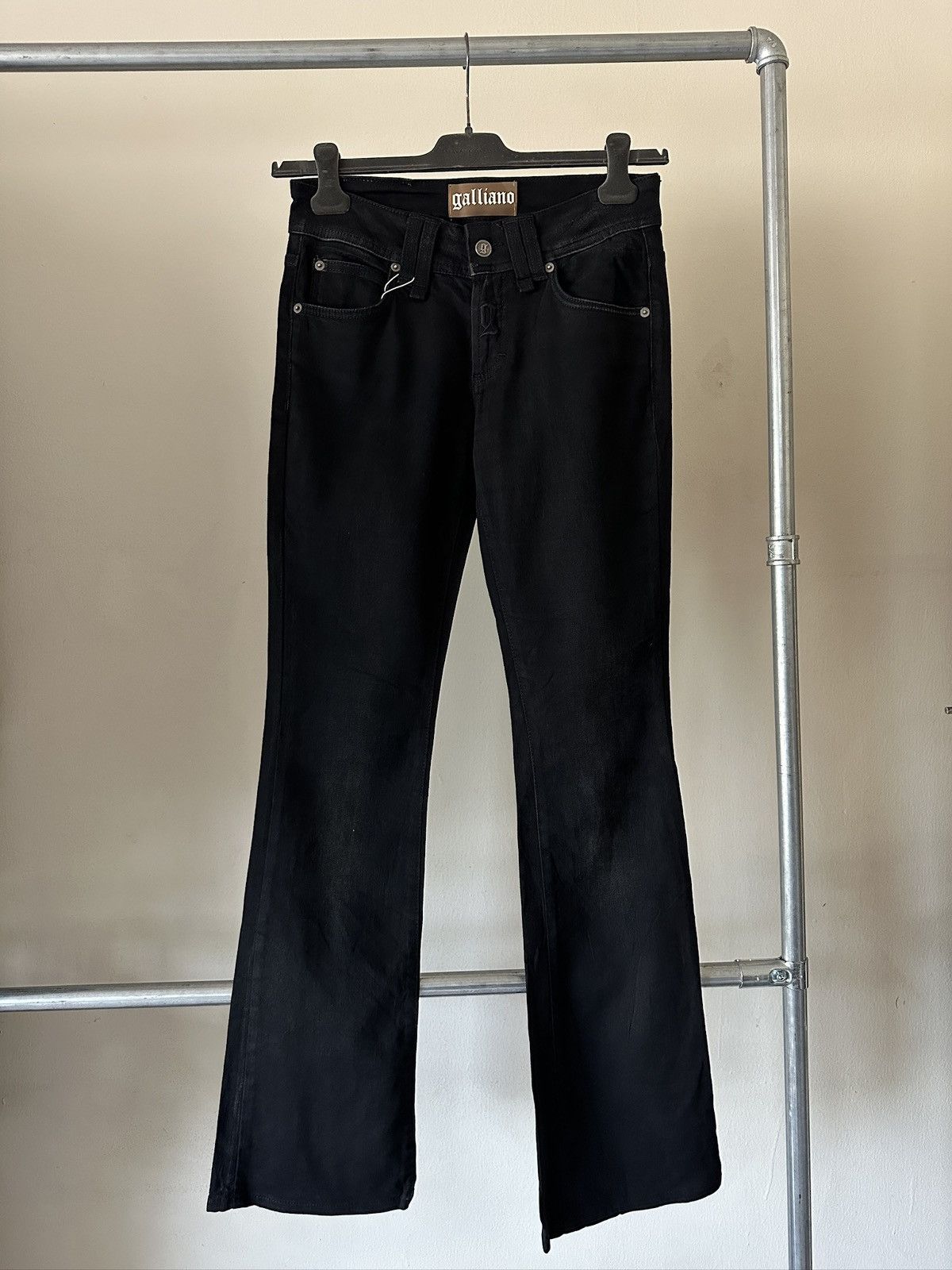 John Galliano 2000s John Galliano black Flare Jeans Size US 29 - 1 Thumbnail