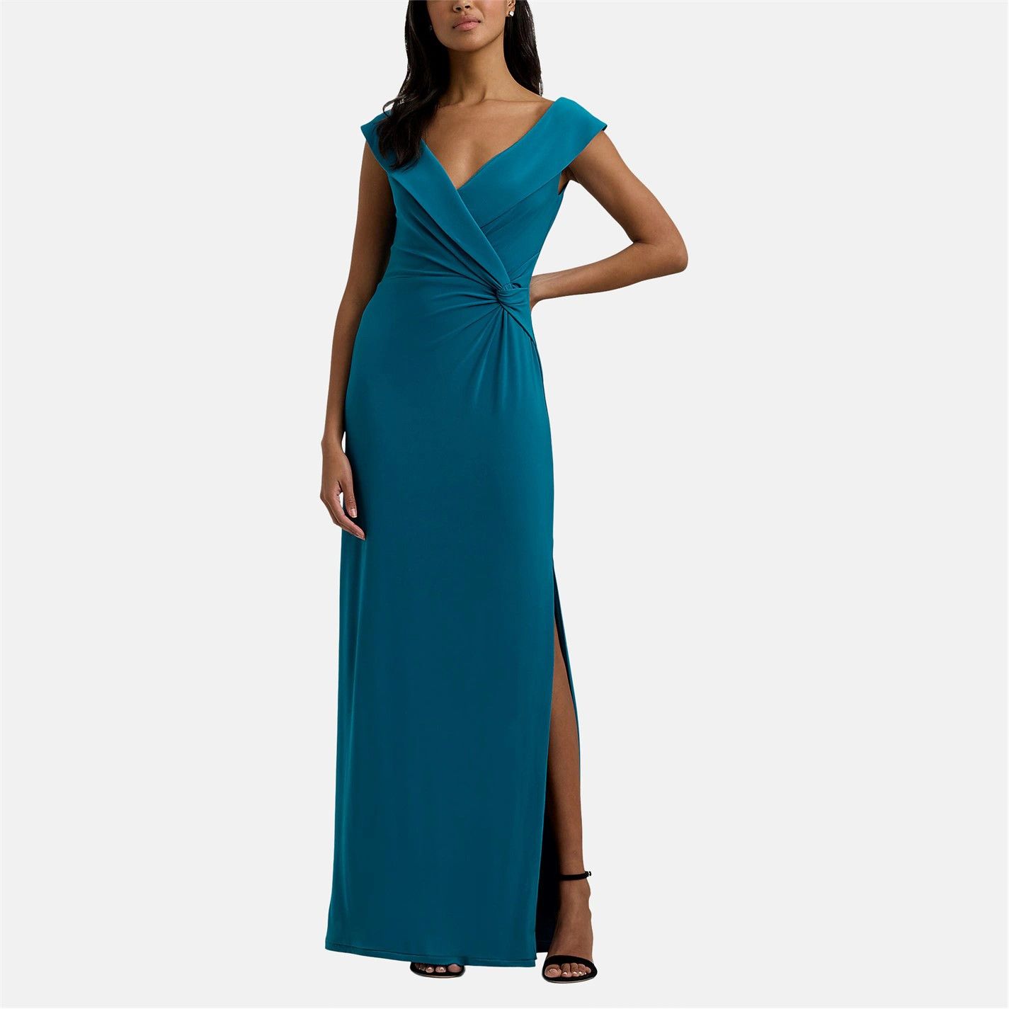 Lauren Ralph Lauren o1g2r1mq0825 Leonidas Gown in Turquoise Size XS / US 0-2 / IT 36-38 - 4 Thumbnail