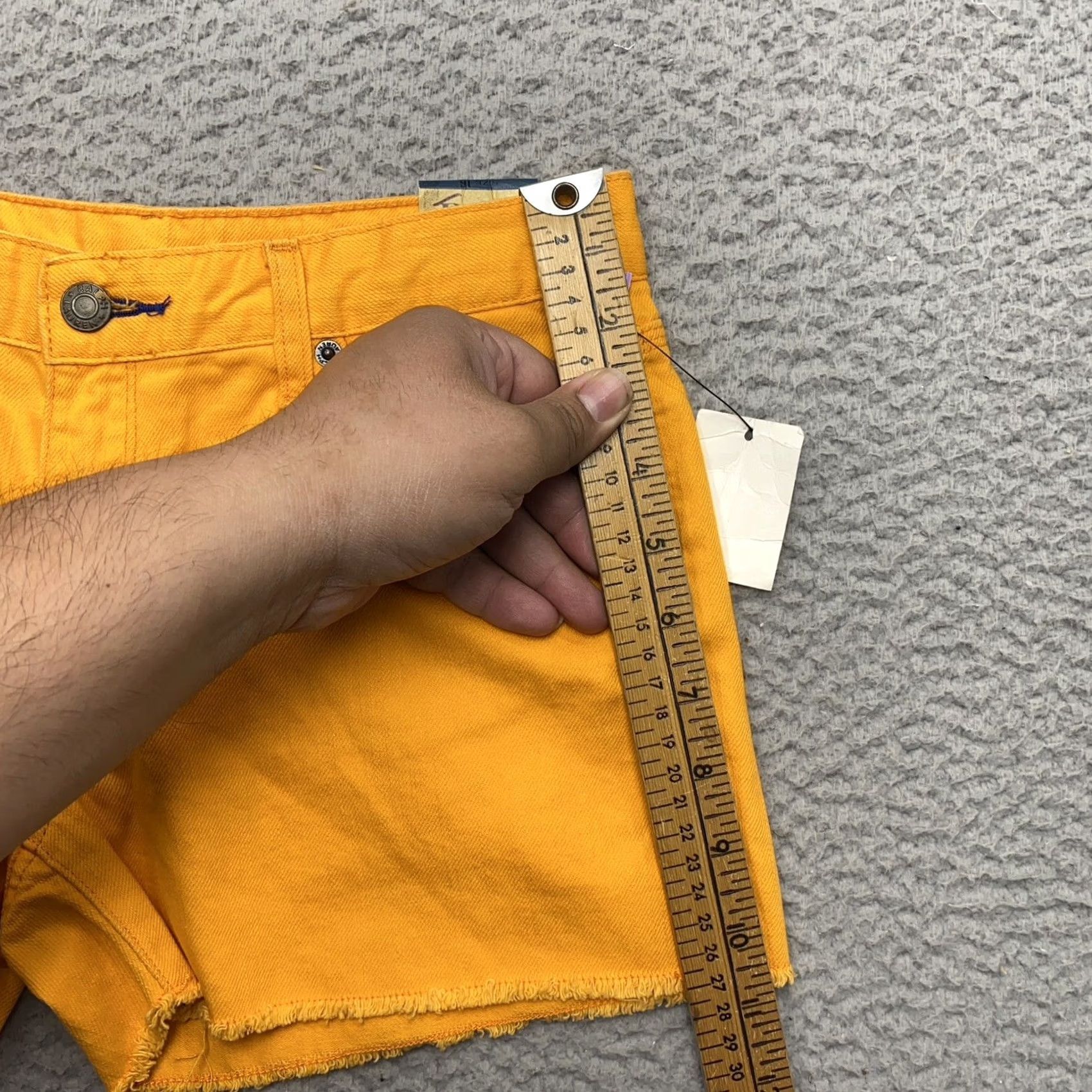 Ralph Lauren VINTAGE Ralph Lauren Shorts Womens 16 Orange Cut Off Denim Dyed Punk Raverf Size 38" / US 16 / IT 52 - 7 Thumbnail
