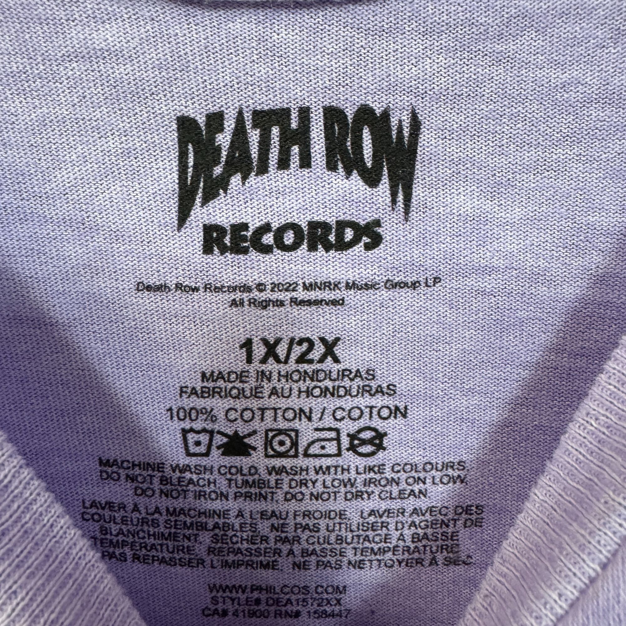 Death Row Records Death Row Records LBC Low Rider Rap Record Label Tee 1X/2X Size US XXL / EU 58 / 5 - 4 Thumbnail