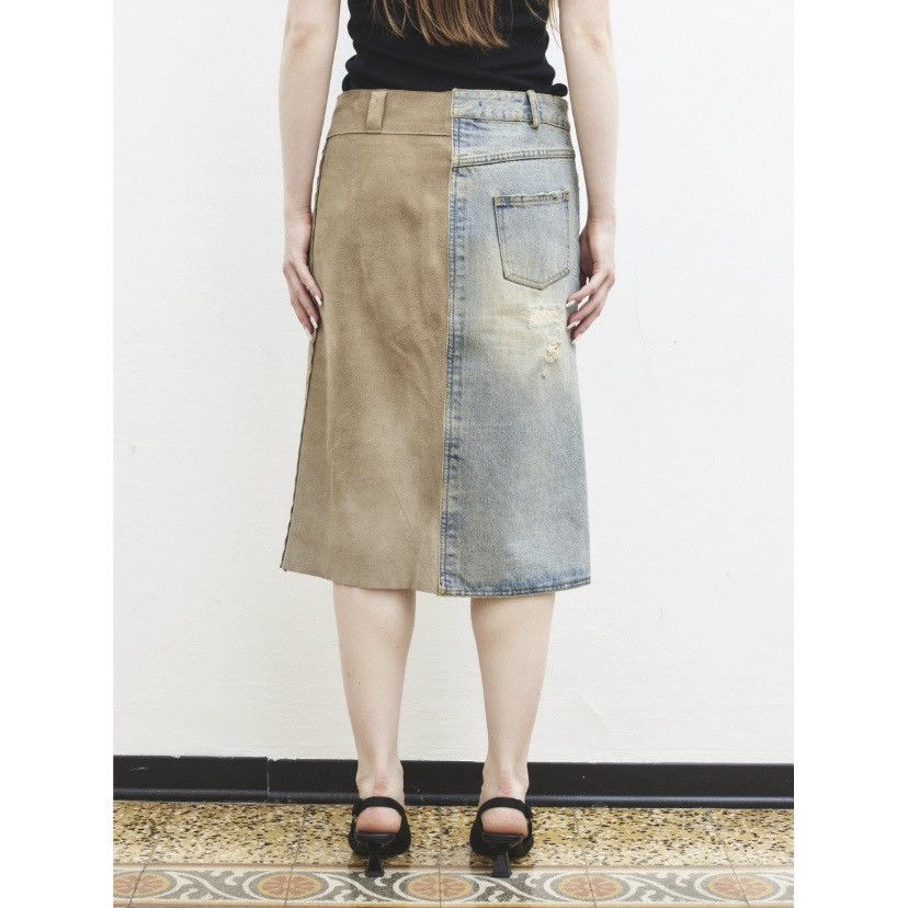 Dolce & Gabbana Dolce&Gabbana gonna in denim e suede. Size 28" / US 6 / IT 42 - 4 Thumbnail