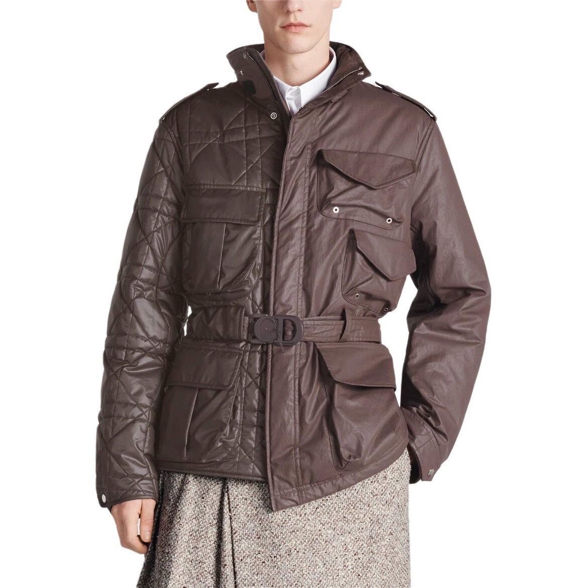 Dior Dior Asymmetrical Dark Brown Jacket for Men Size US M / EU 48-50 / 2 - 1 Thumbnail