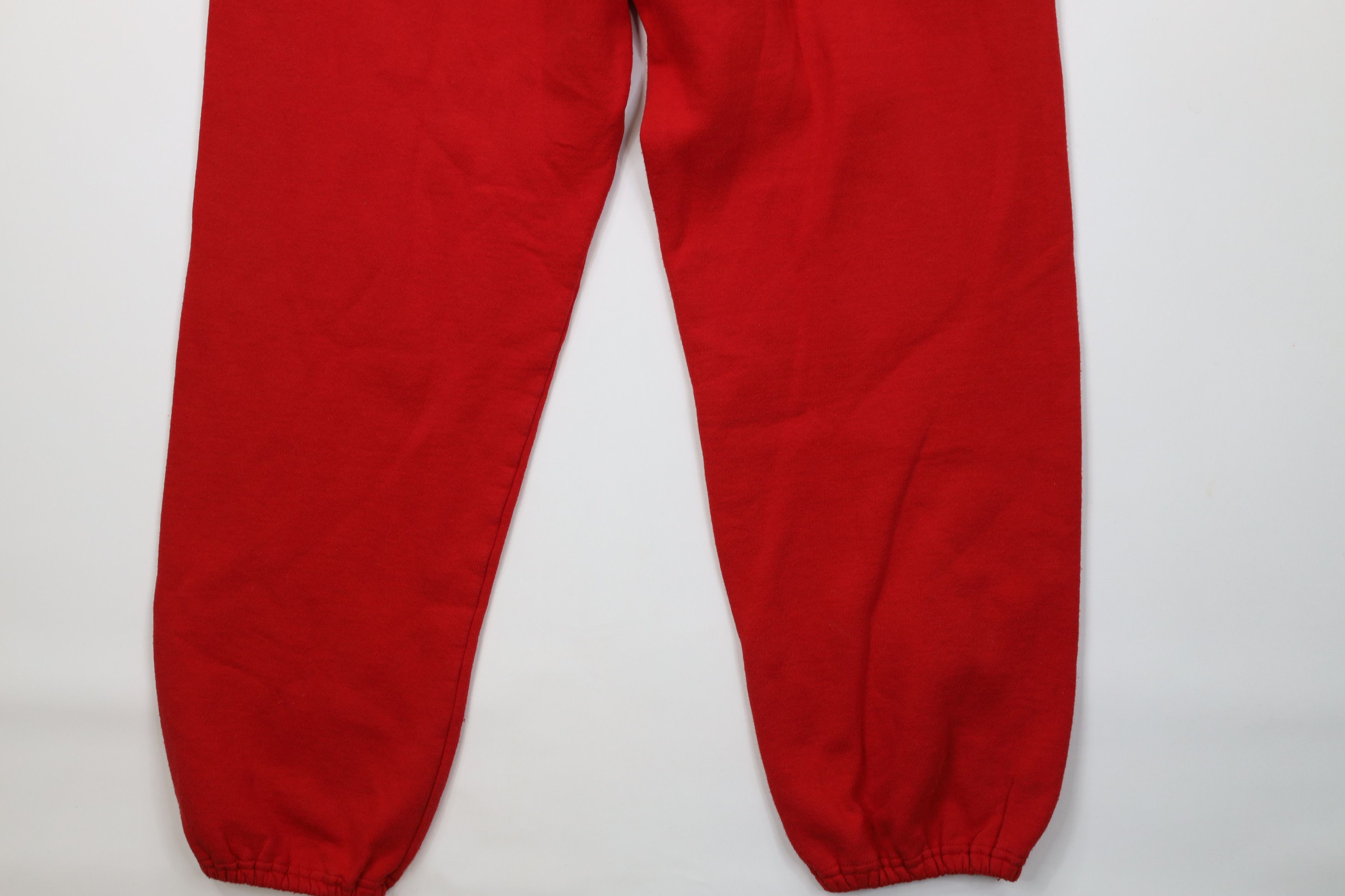 Vintage Vintage 90s Streetwear Heavy Sweatpants Joggers Pants Red Size US 34 / EU 50 - 13 Thumbnail
