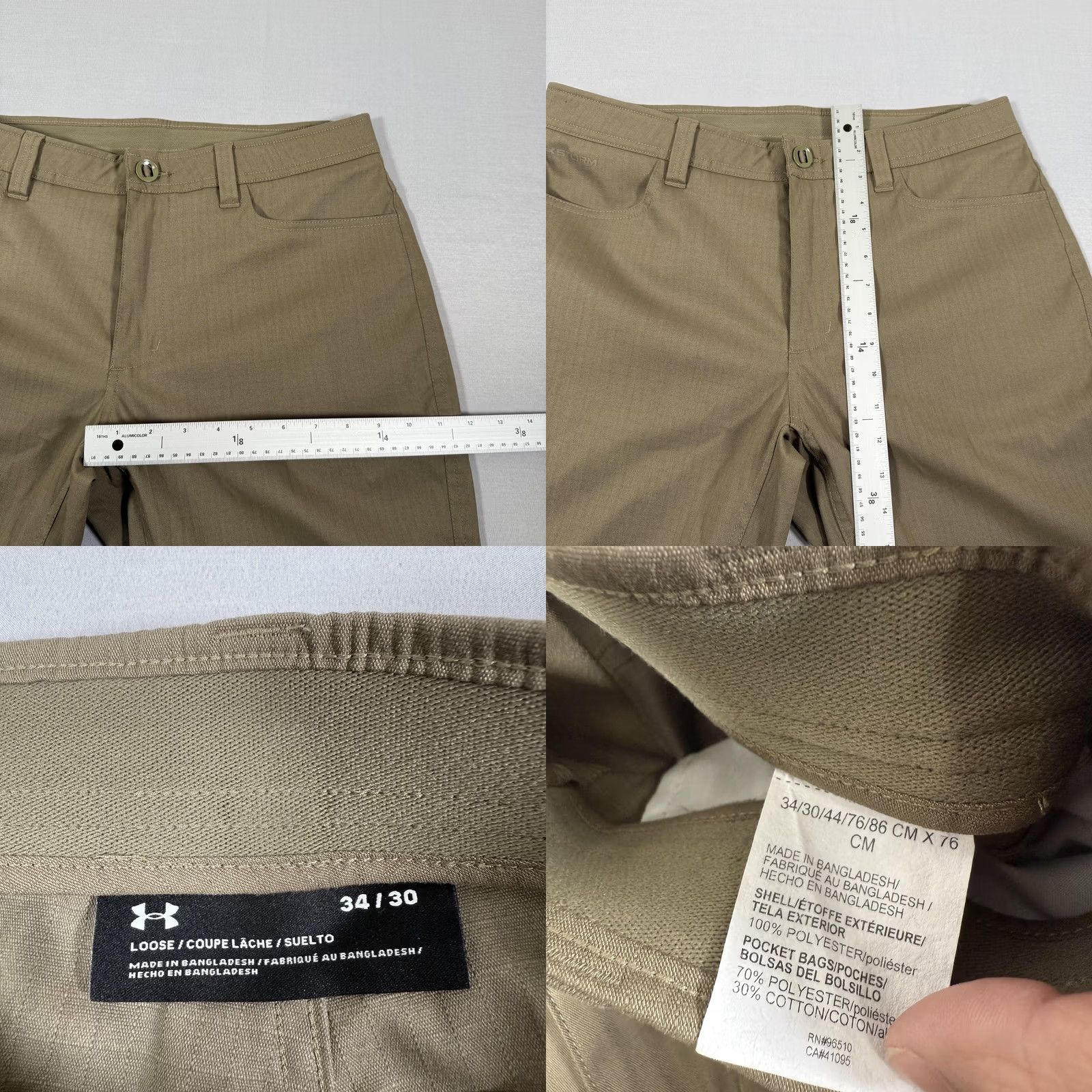Under Armour Under Armour Pants Mens 34x30 Beige Storm Enduro Tactical Rip Stop Stretch Chino Size US 34 / EU 50 - 8 Thumbnail