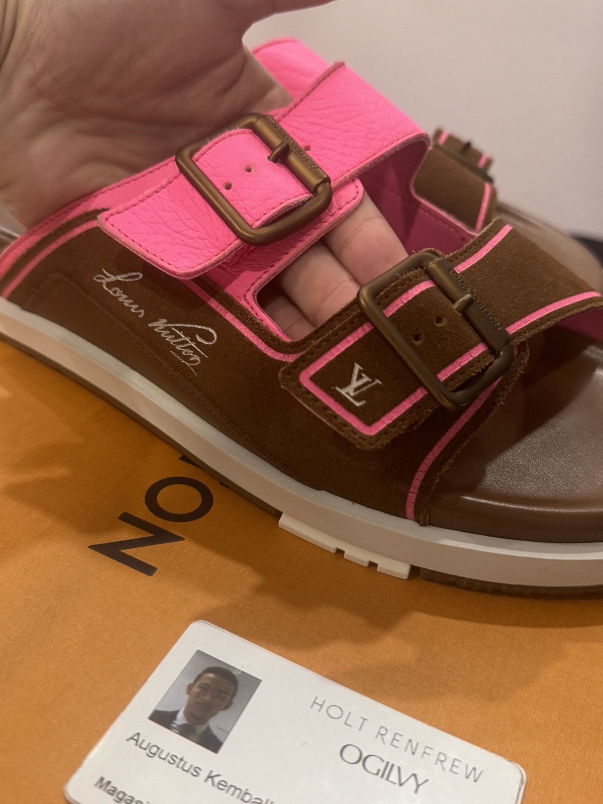 Louis Vuitton Louis Vuitton Trainer Mule Pink/Camel LV8 Size US 9 / EU 42 - 4 Thumbnail