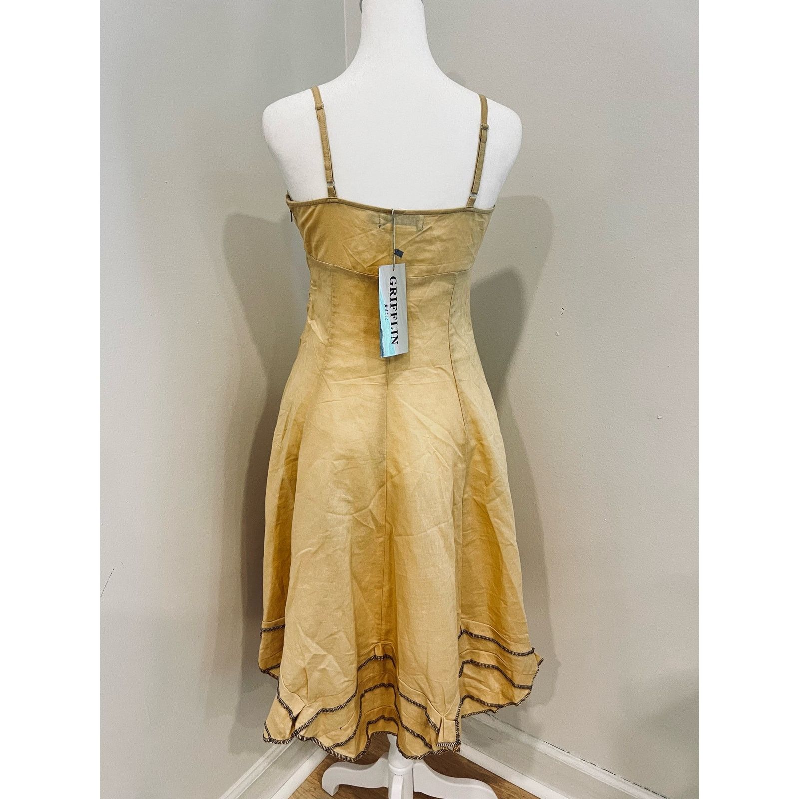 Vintage NWT Linen Vintage Dress Grifflin Paris small Size S / US 4 / IT 40 - 9 Thumbnail
