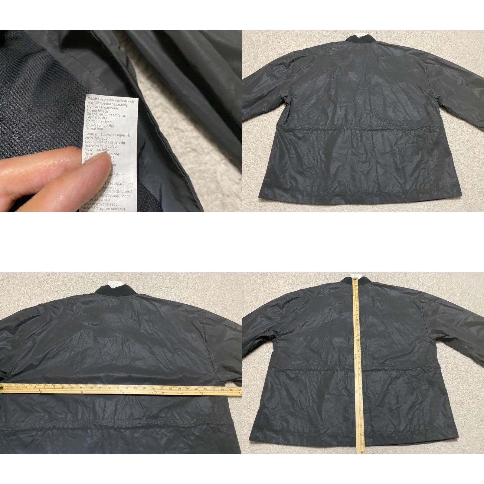 Fabletics VINTAGE Fabletics Jacket Women's L Black Full Zip Windbreaker Reflective Mid-Length Zip All Seasons New with Tags Size L / US 10 / IT 46 - 8 Thumbnail