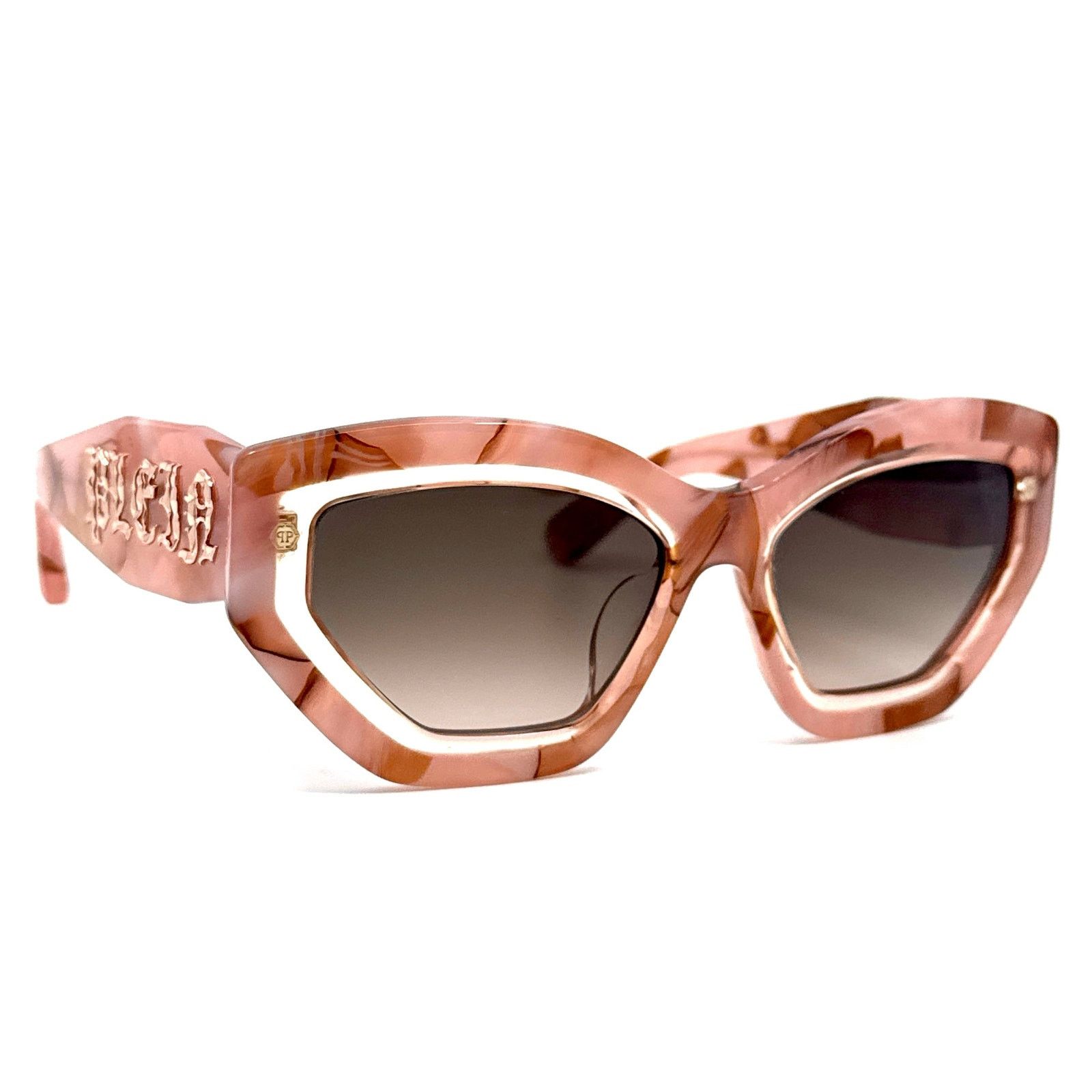 NEW AUTHENTIC Philipp Plein Shield SPP075M 0376 Black/Gold Sunglasses Sunglasses Square | Philipp Plein main image 2