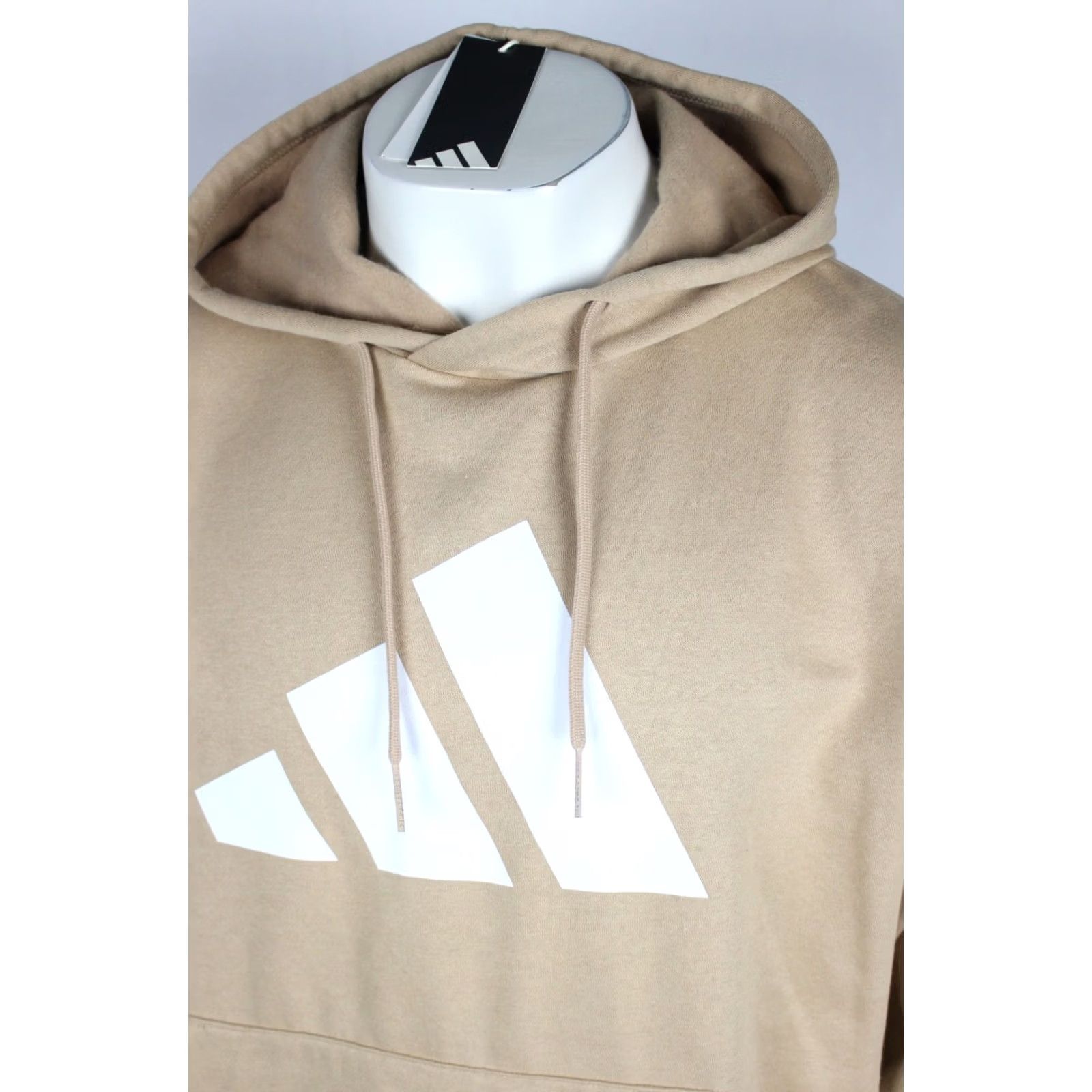 Adidas Adidas Men's Big Logo Fleece Hoodie Sweatshirt Long Sleeve L Large Sandstone Size US L / EU 52-54 / 3 - 3 Thumbnail