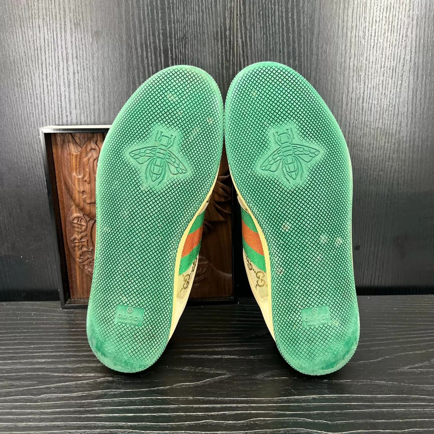 Gucci Gucci Rhyton Gray Green 40 Boxed Lining Replaced Size US 7 / EU 40 - 8 Thumbnail