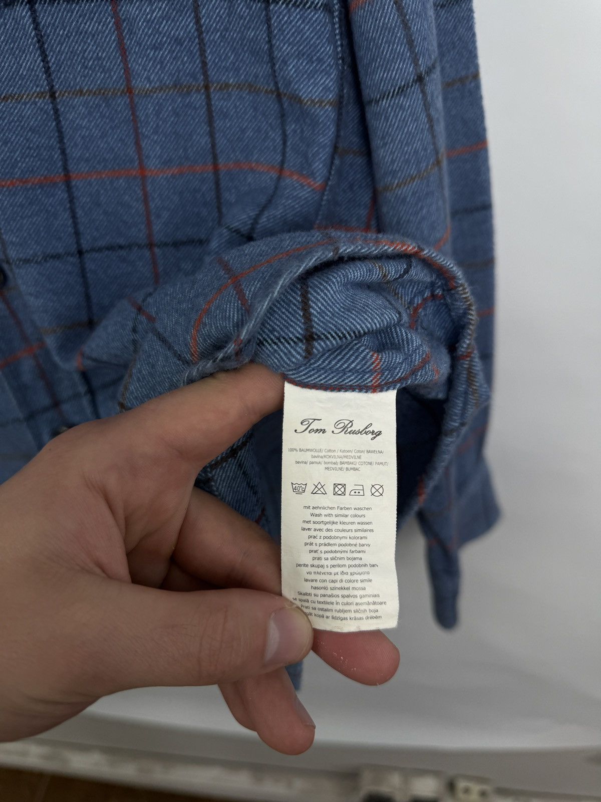 Flannel 🇩🇰 Tom Rusborg Of Copenhagen Luxury Flannel Shirt R13 Style Size US S / EU 44-46 / 1 - 5 Thumbnail