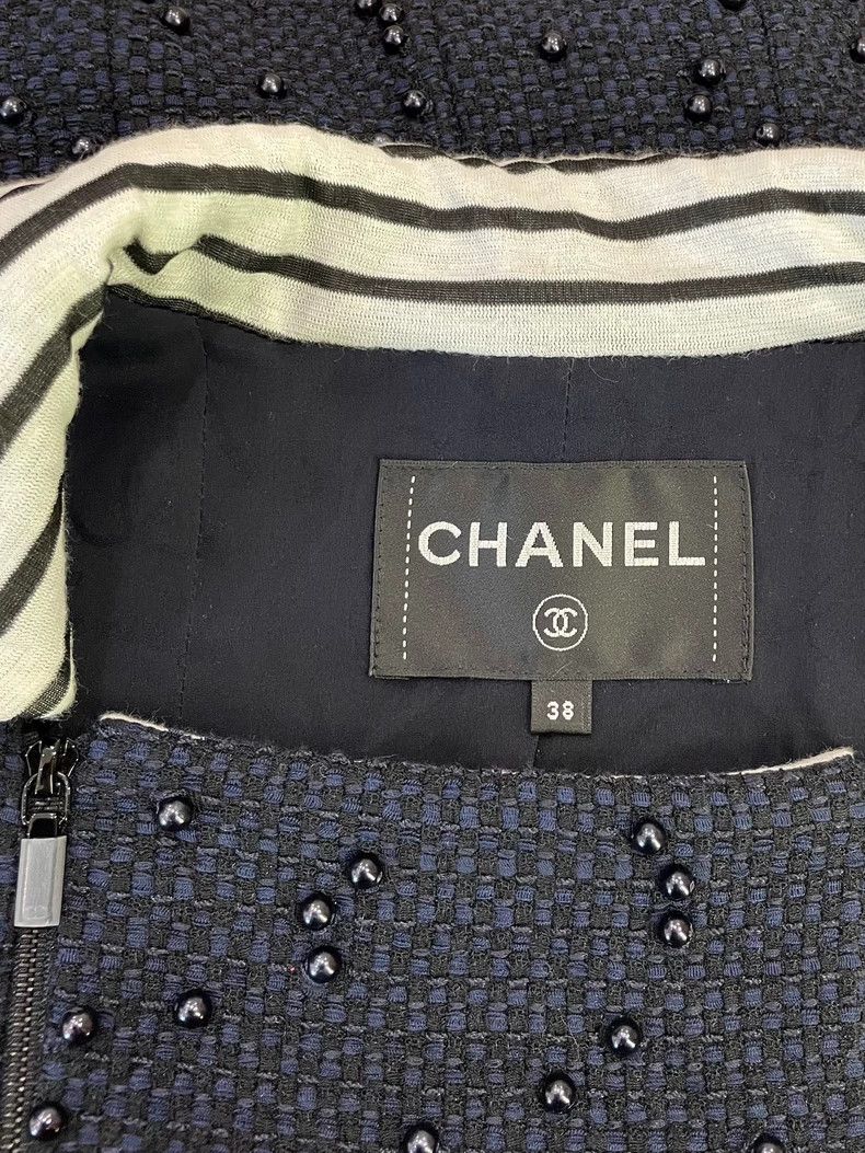 Chanel Chanel Dark blue double zipper beaded jacket Size XS / US 0-2 / IT 36-38 - 6 Thumbnail