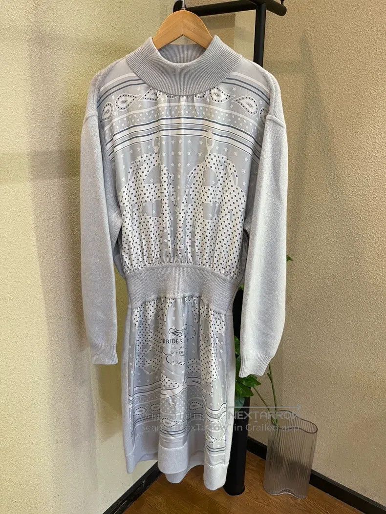 Hermes Hermes Wool and Silk Blend Fabric Dress Size XS / US 0-2 / IT 36-38 - 1 Thumbnail