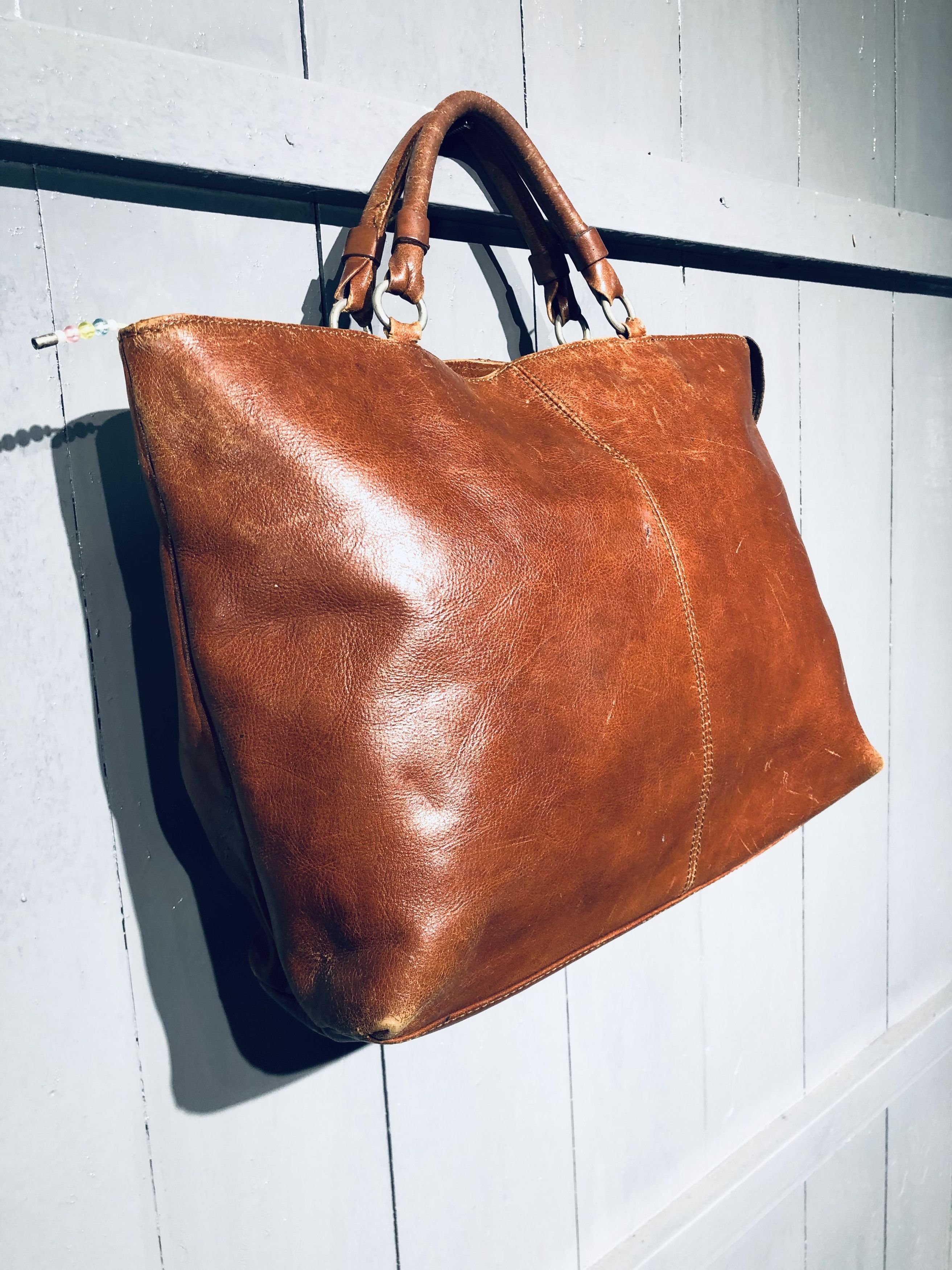 Genuine Leather × Leather JAPANESE STREEWEAR FASHION STYLE LEATHER HANDCARRY BAG Size ONE SIZE - 13 Thumbnail