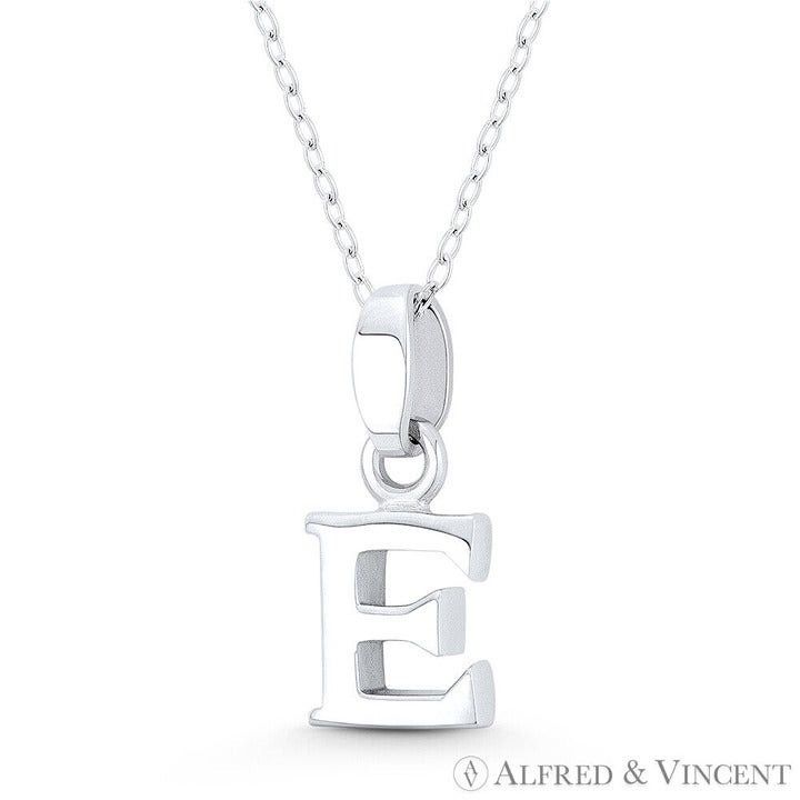 Other Initial Letter "E" Charm 3D Pendant in .925 Sterling Silver Size ONE SIZE - 1 Preview