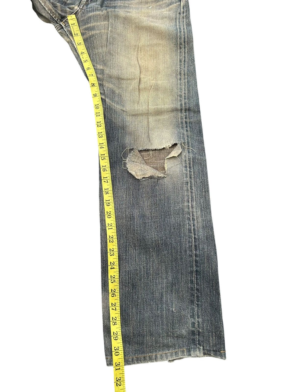 Japanese Brand × Kapital × Vintage Vintage Edwin Selvedge Distressed Denim Jeans Size US 32 / EU 48 - 18 Thumbnail