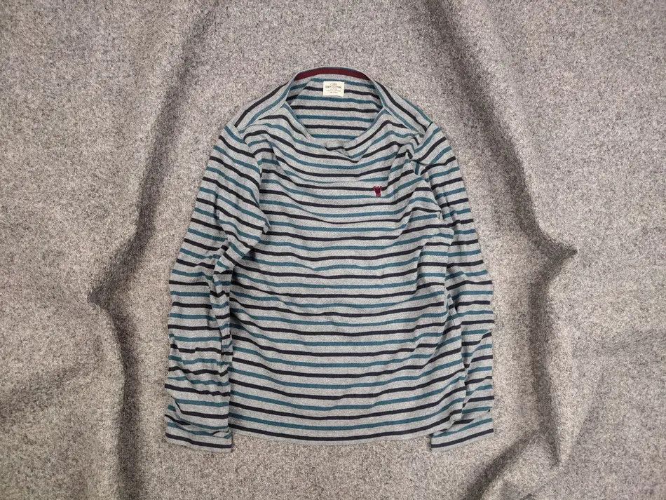 Japanese Coen Daily Clothing Unisex striped long sleeve